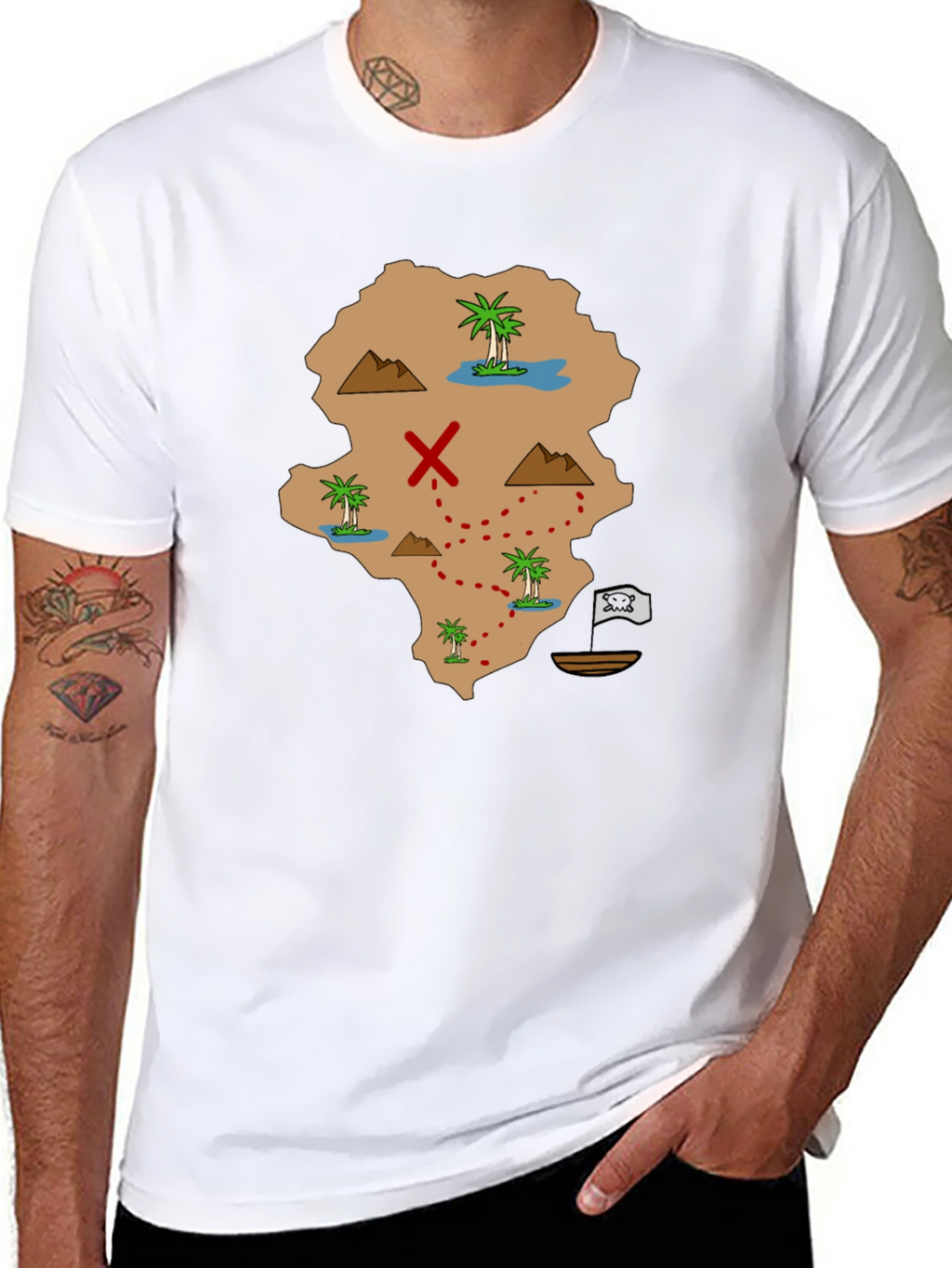 Pirate Map Graphic Tee - Find Your Treasure!