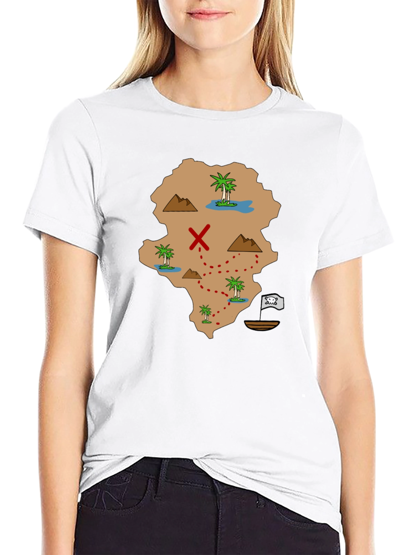 Pirate Map Graphic Tee - Find Your Treasure!