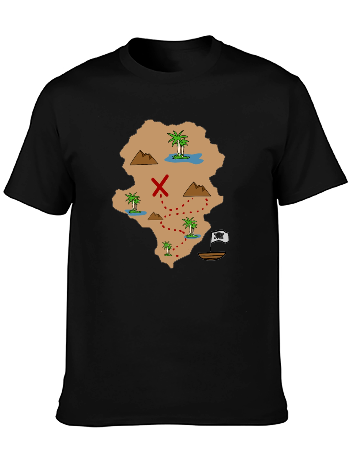 Pirate Map Graphic Tee - Find Your Treasure!