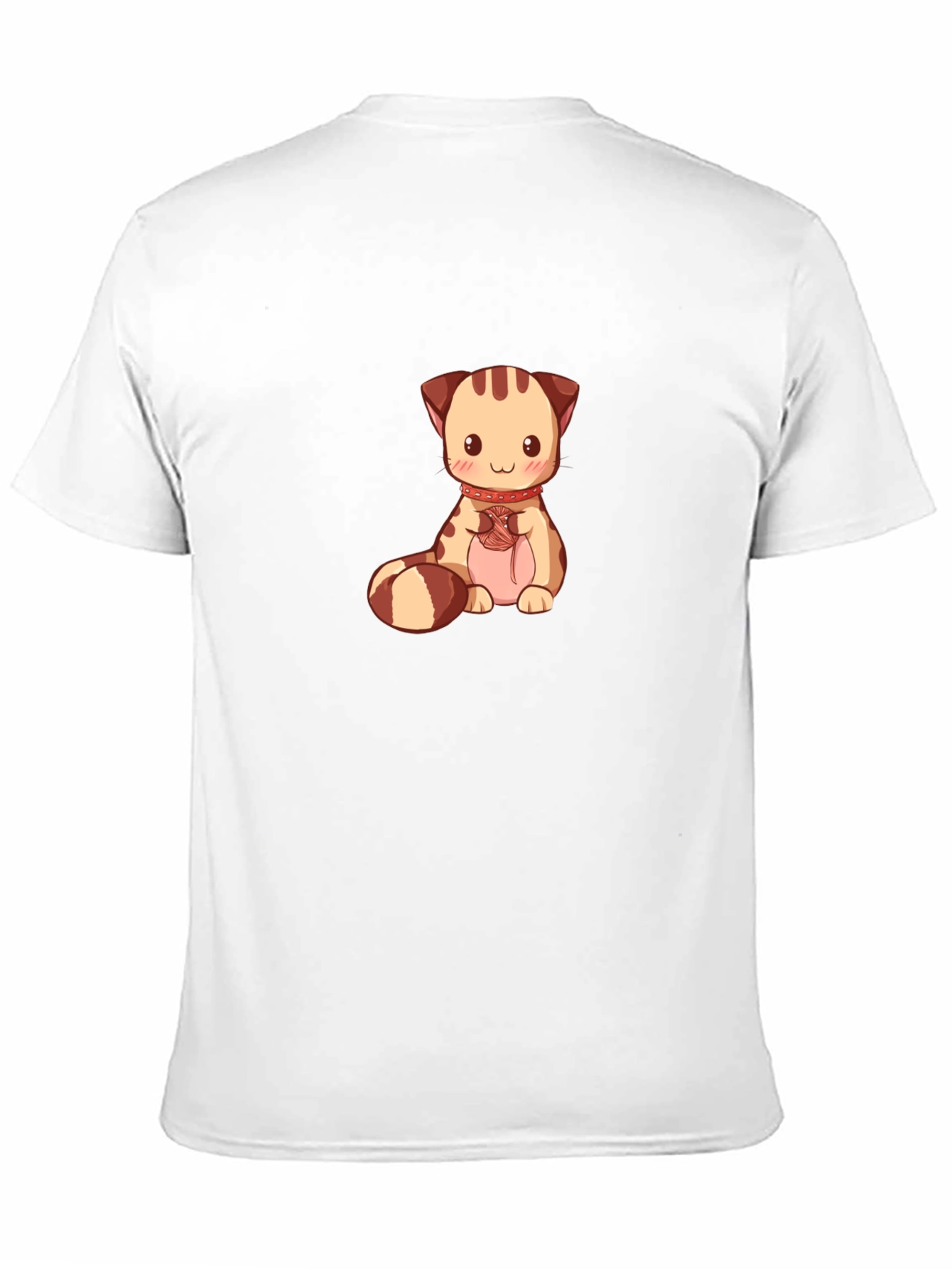 Cute Cartoon Cat Graphic Tee - Black