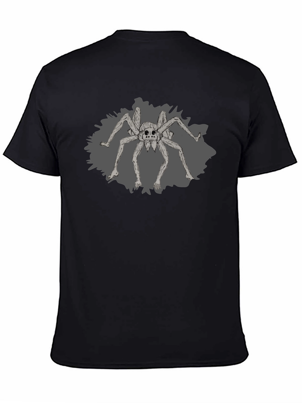Creepy Spider Graphic Tee - Black