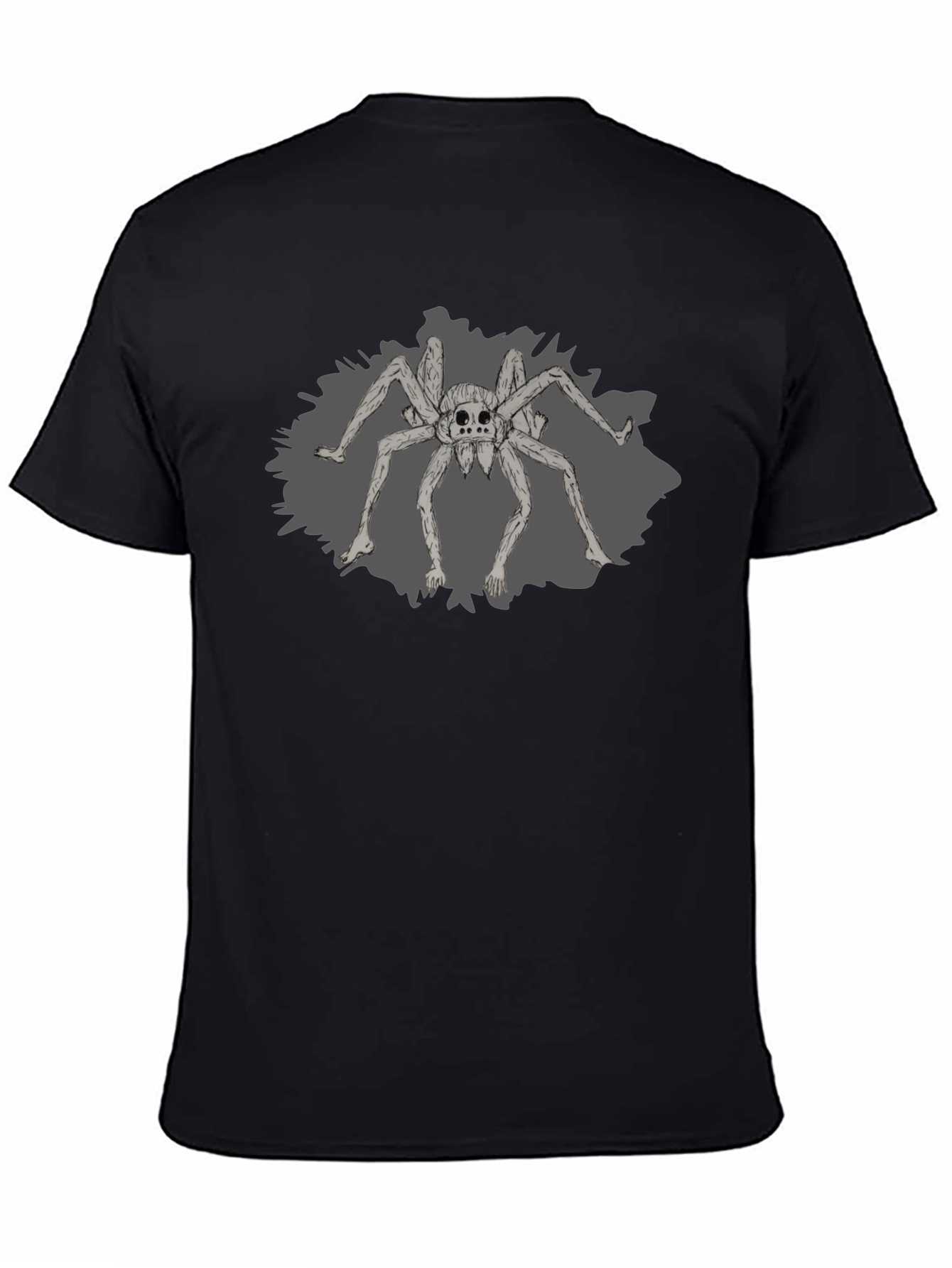Creepy Spider Graphic Tee - Black
