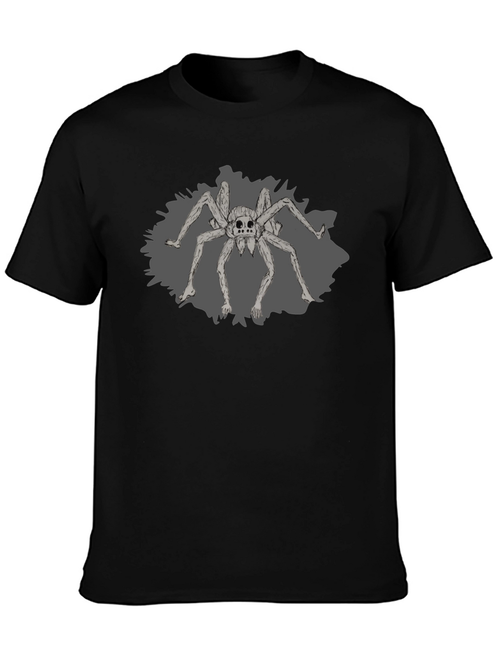 Creepy Spider Graphic Tee - Black