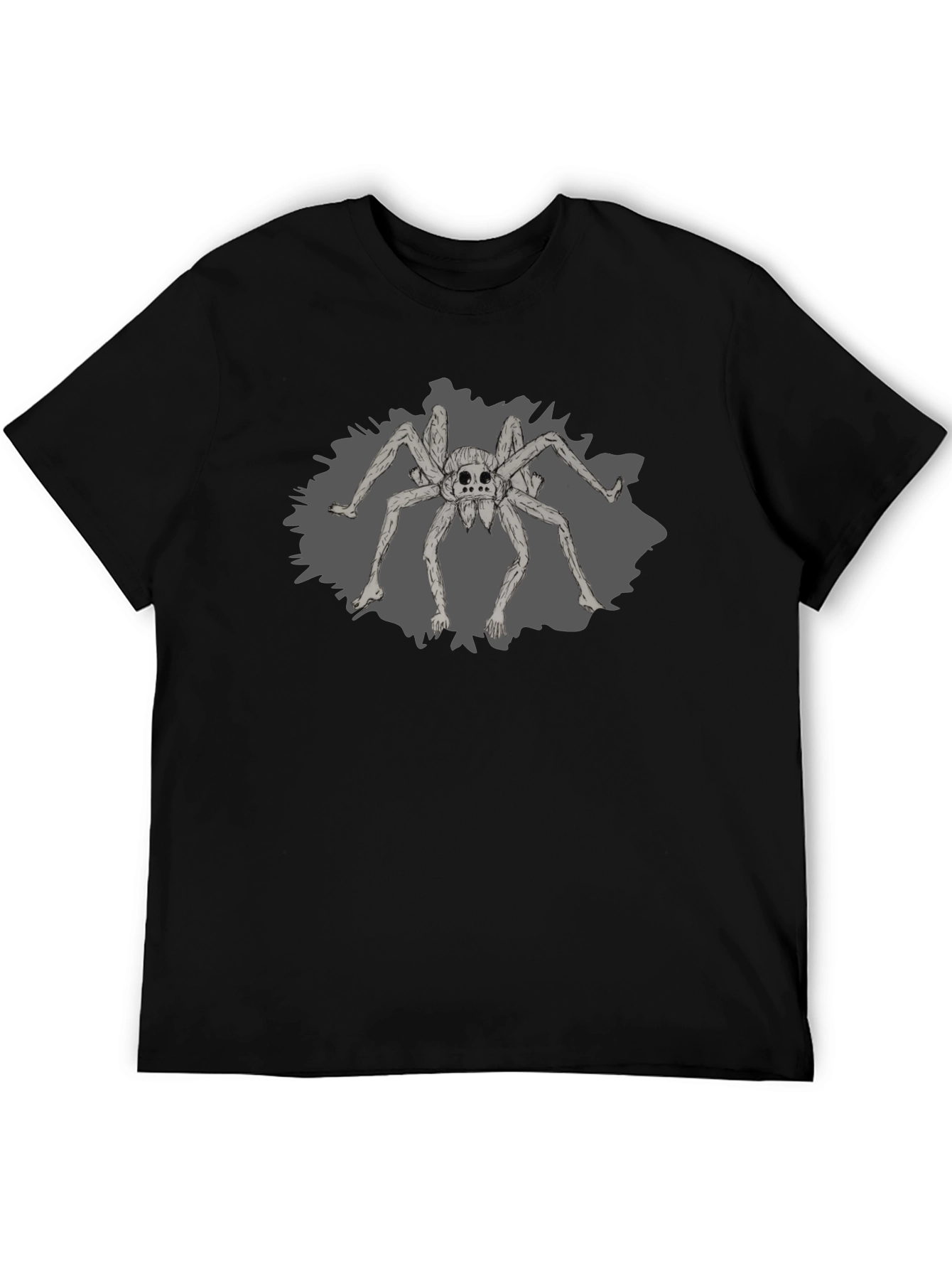 Creepy Spider Graphic Tee - Black
