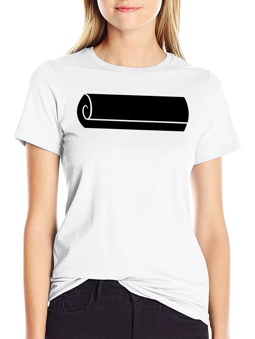 Mens Black Scroll Graphic Tee
