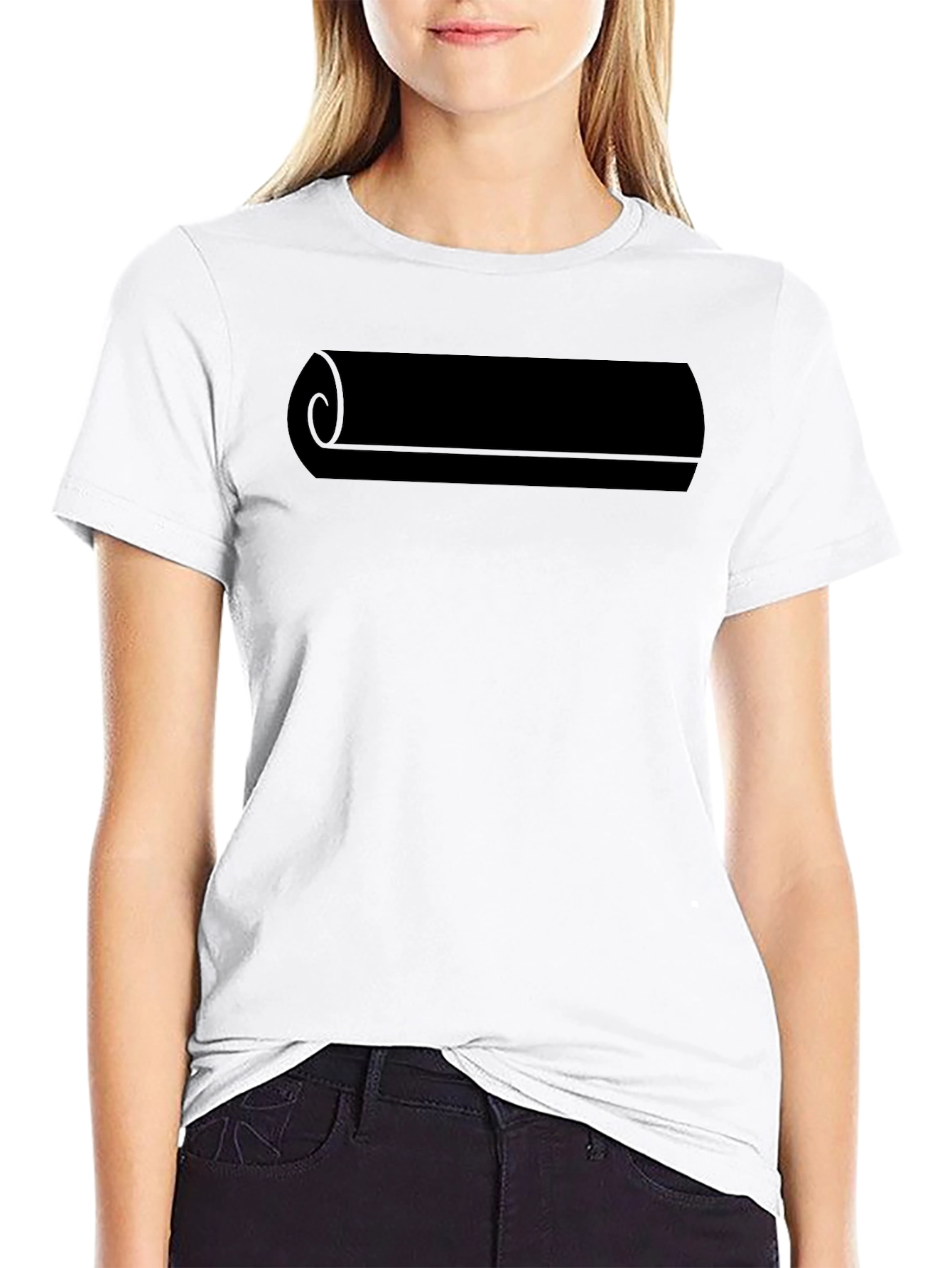 Mens Black Scroll Graphic Tee