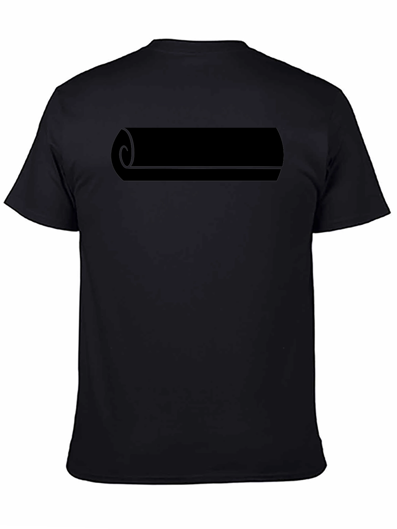 Mens Black Scroll Graphic Tee