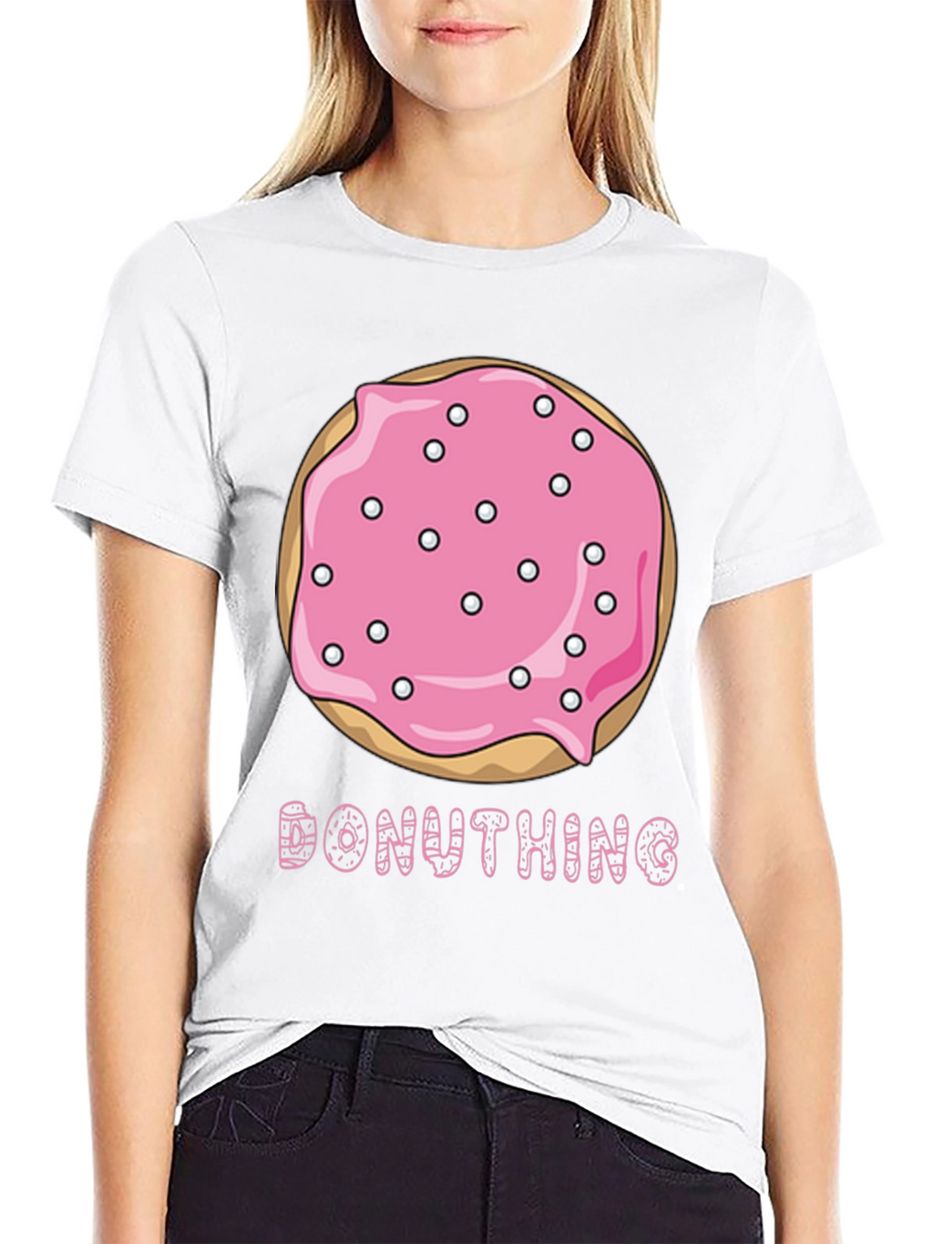 Donut Thing T-Shirt - Pink Sprinkled Donut Graphic Tee