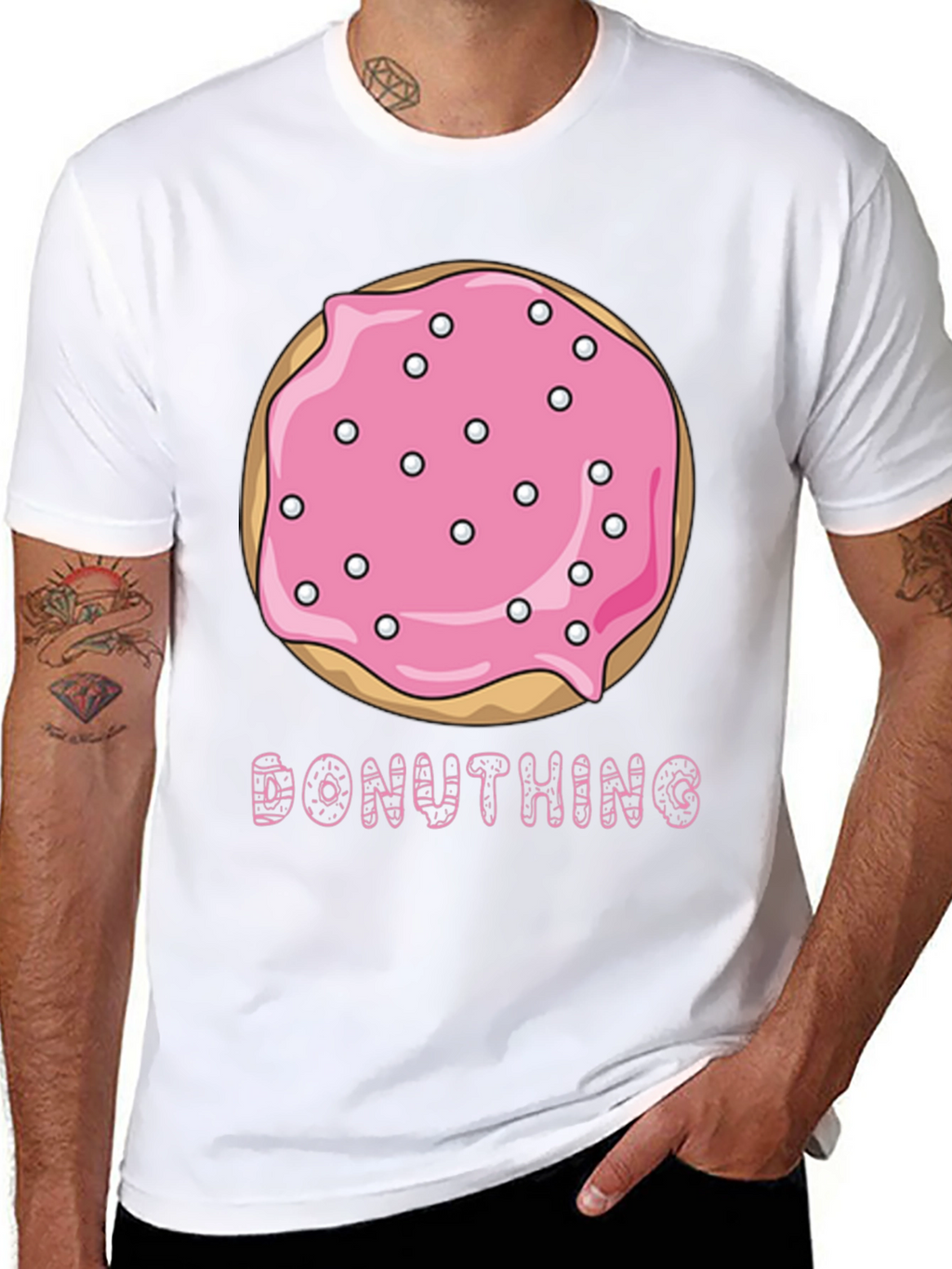 Donut Thing T-Shirt - Pink Sprinkled Donut Graphic Tee