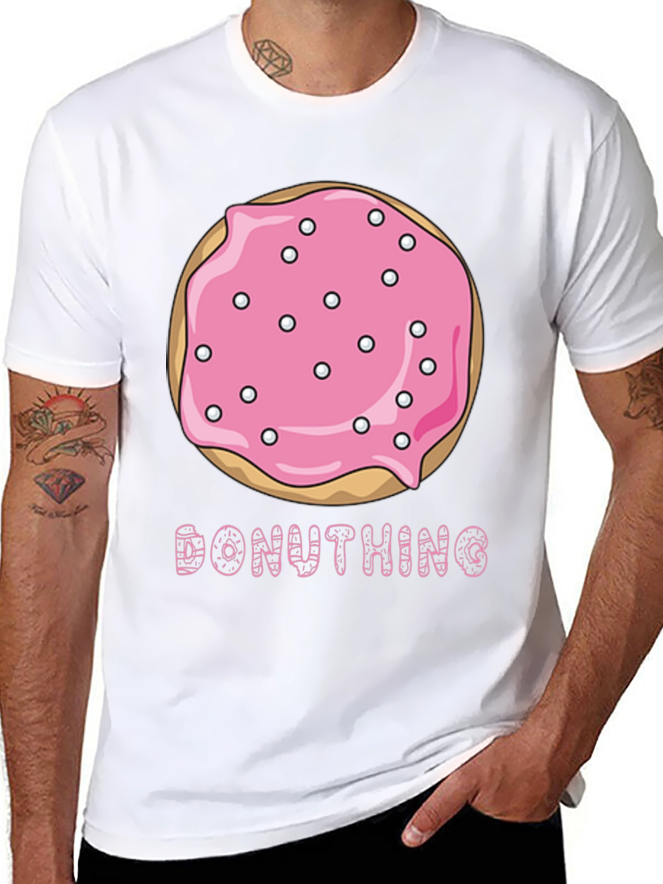 Donut Thing T-Shirt - Pink Sprinkled Donut Graphic Tee