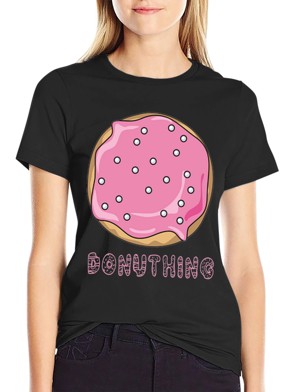 Donut Thing T-Shirt - Pink Sprinkled Donut Graphic Tee