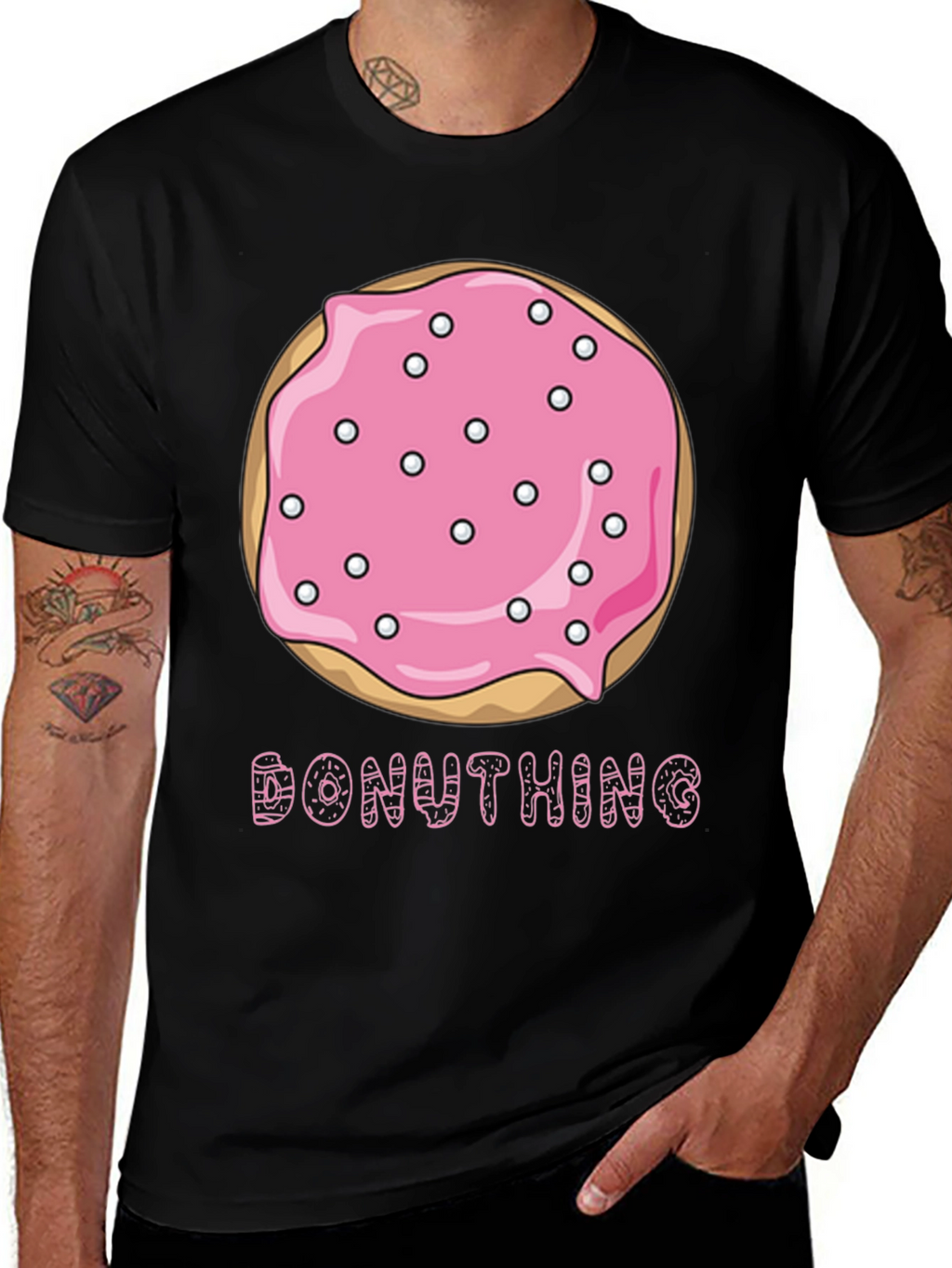 Donut Thing T-Shirt - Pink Sprinkled Donut Graphic Tee