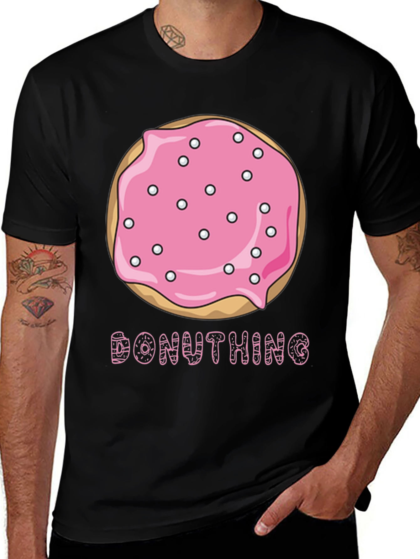 Donut Thing T-Shirt - Pink Sprinkled Donut Graphic Tee
