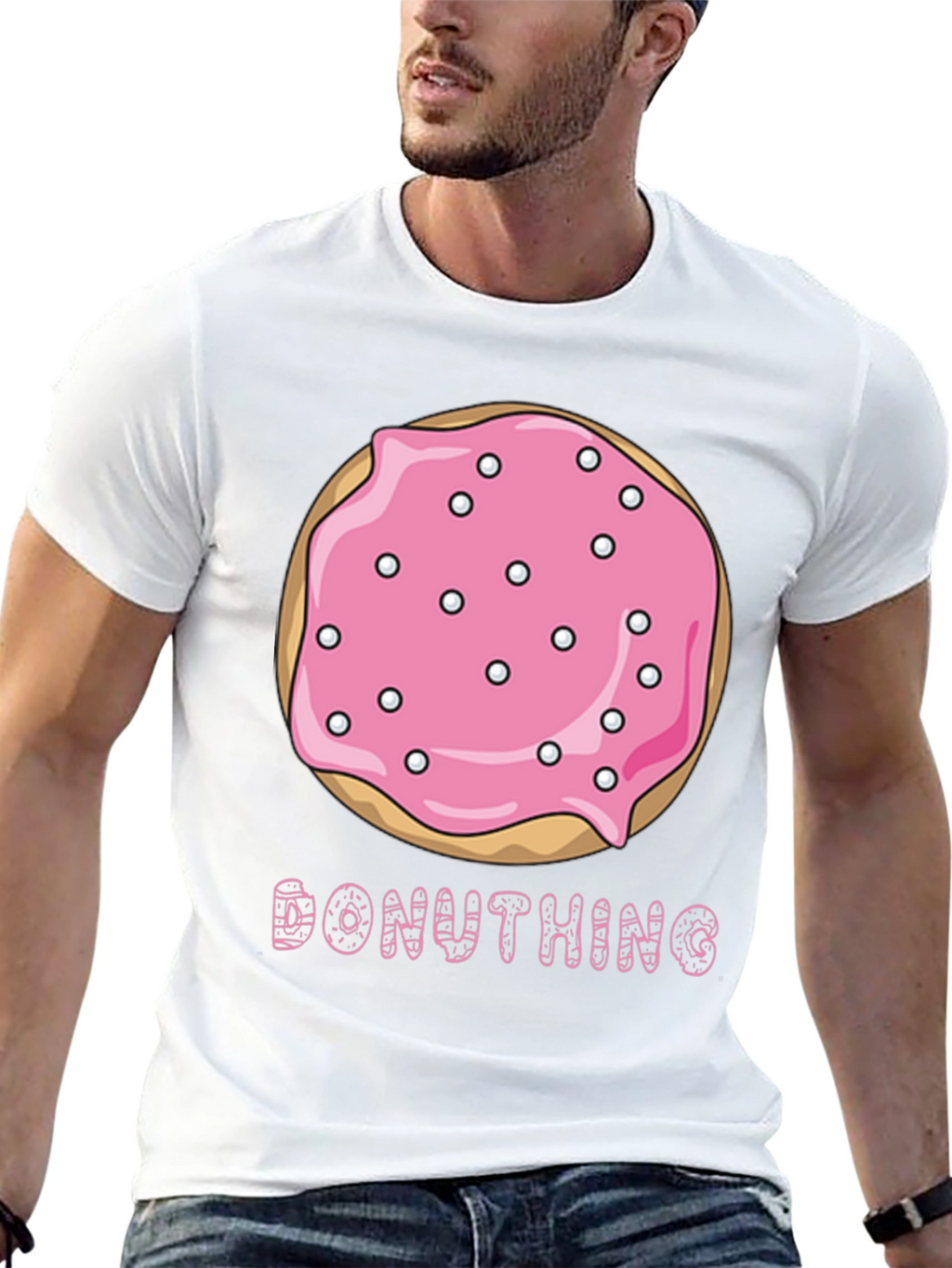 Donut Thing T-Shirt - Pink Sprinkled Donut Graphic Tee