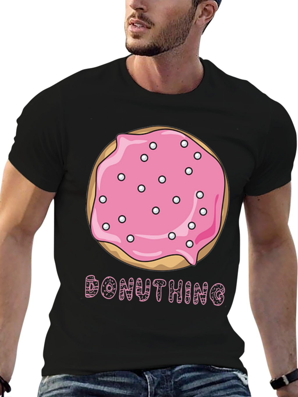 Donut Thing T-Shirt - Pink Sprinkled Donut Graphic Tee