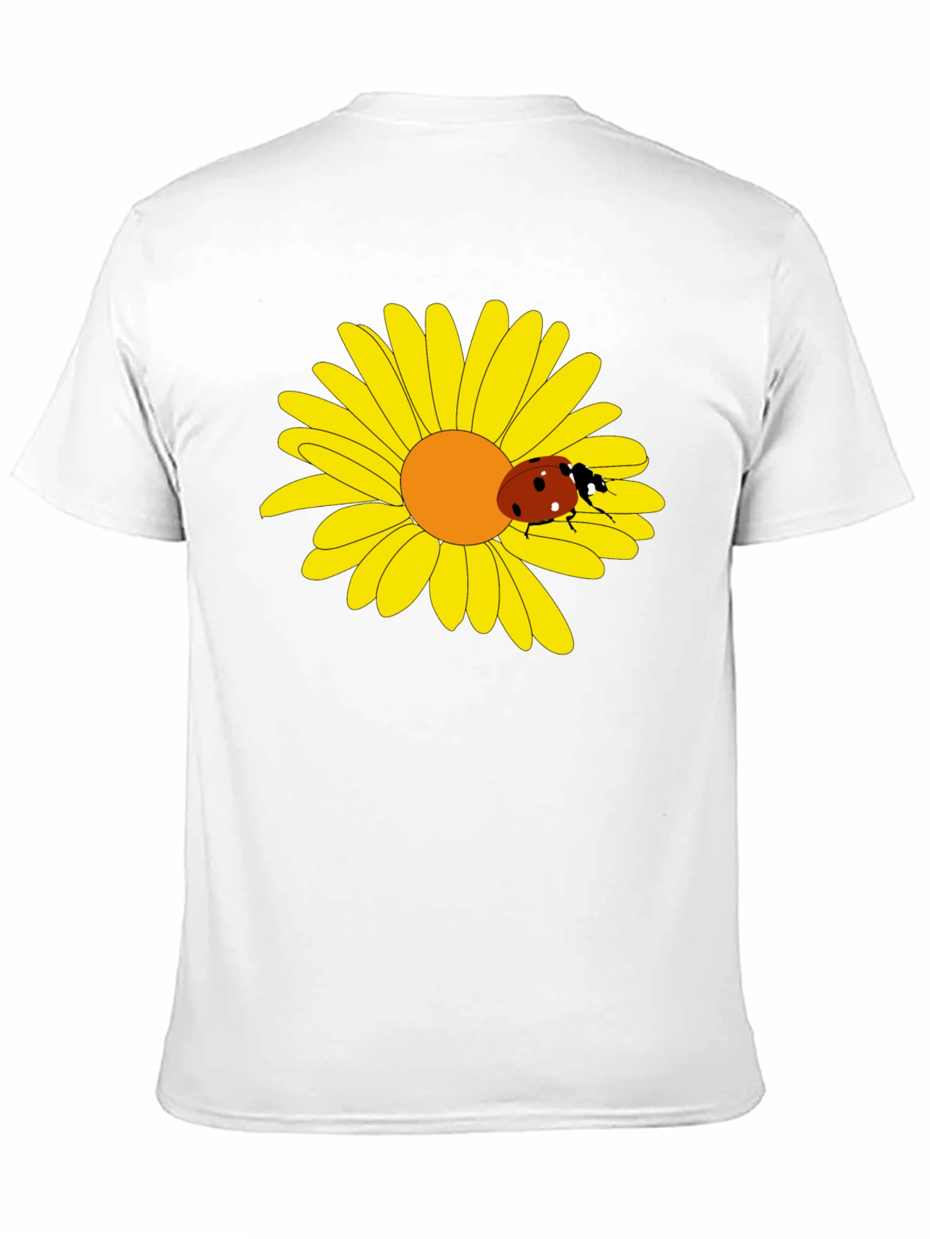 Ladybug on Daisy Graphic Tee - Black