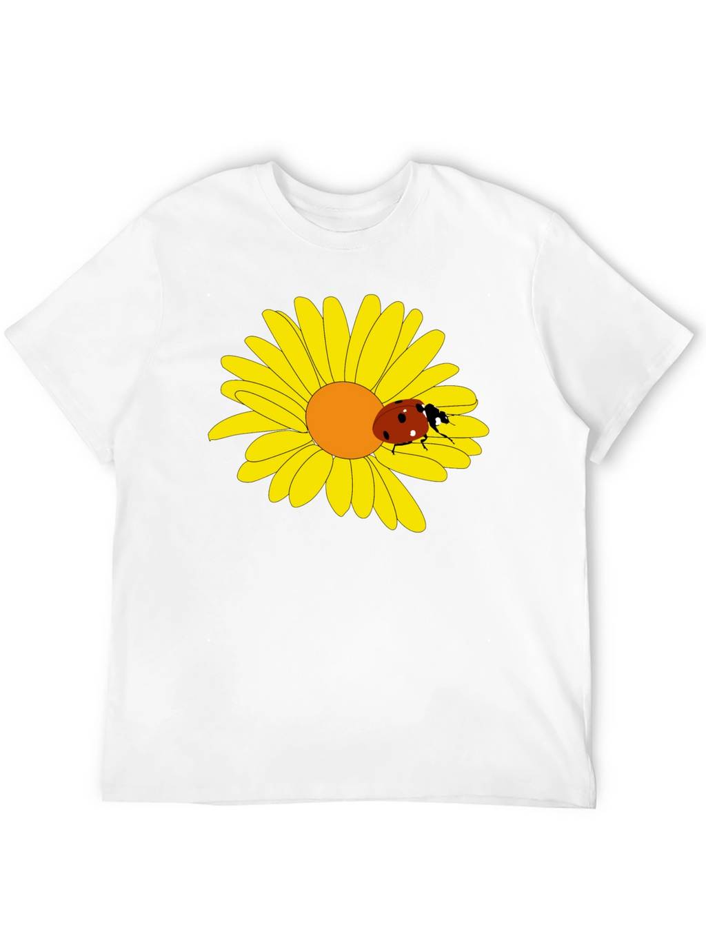 Ladybug on Daisy Graphic Tee - Black
