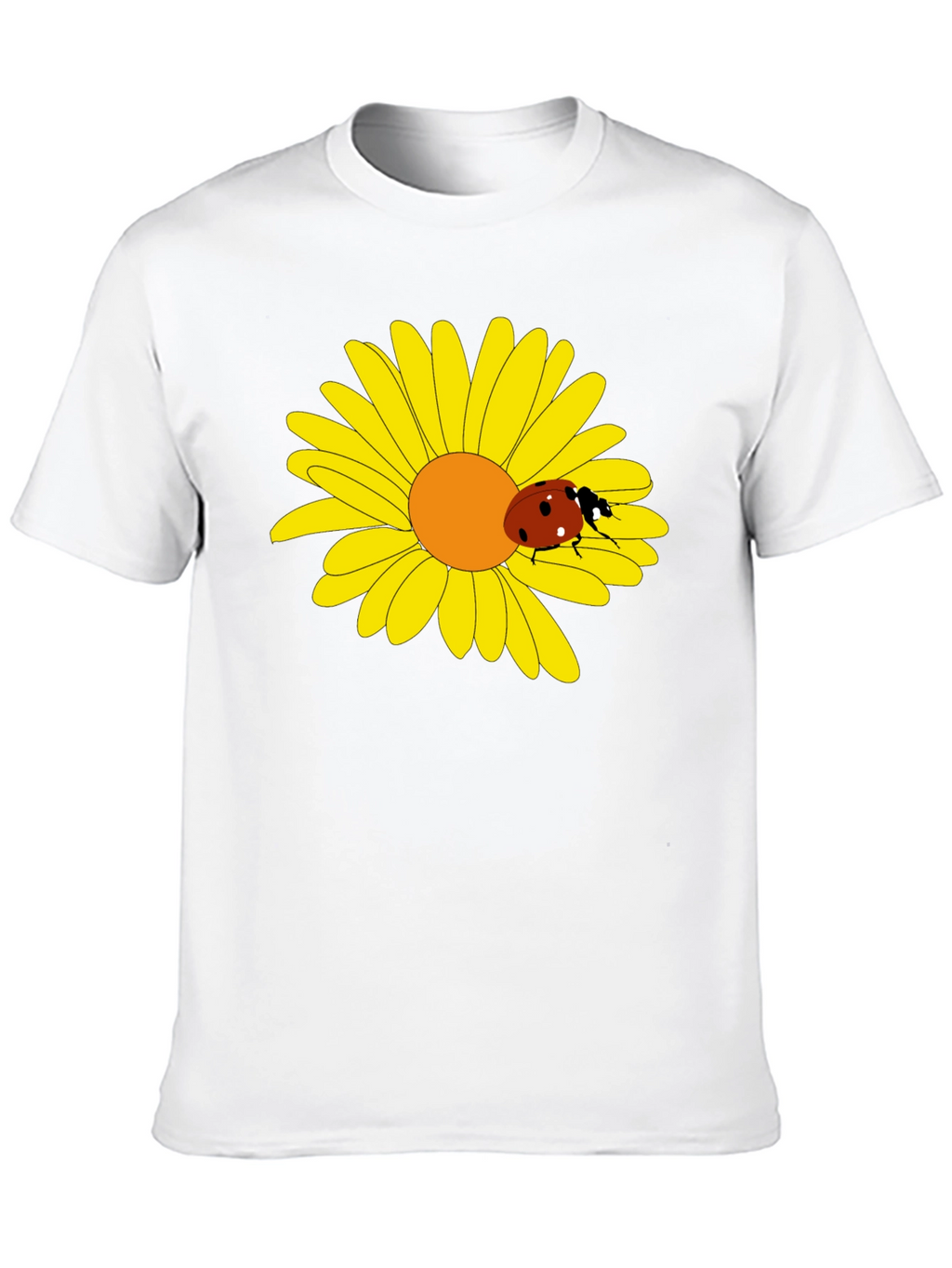 Ladybug on Daisy Graphic Tee - Black