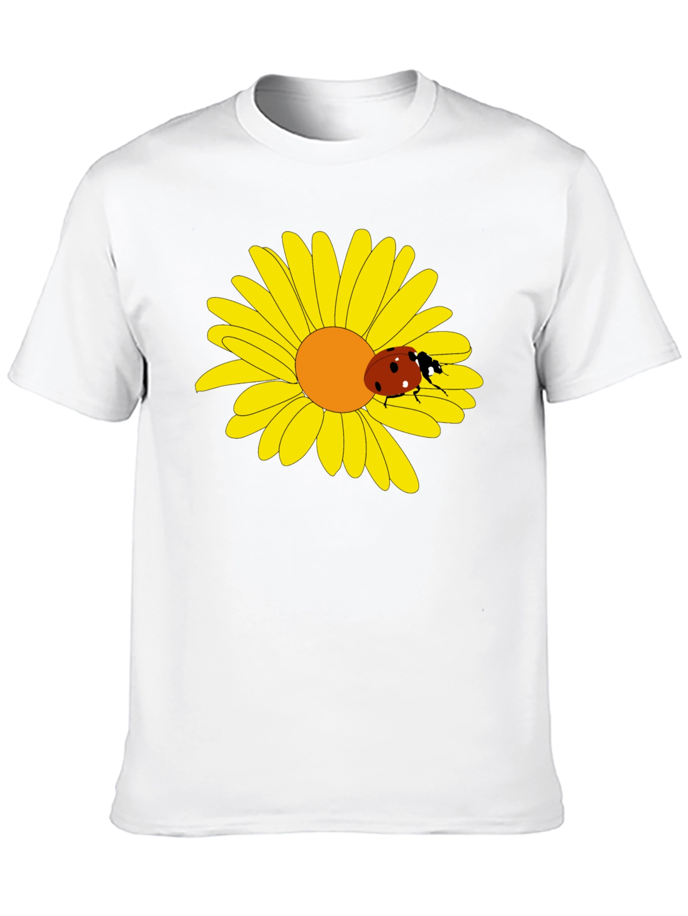 Ladybug on Daisy Graphic Tee - Black