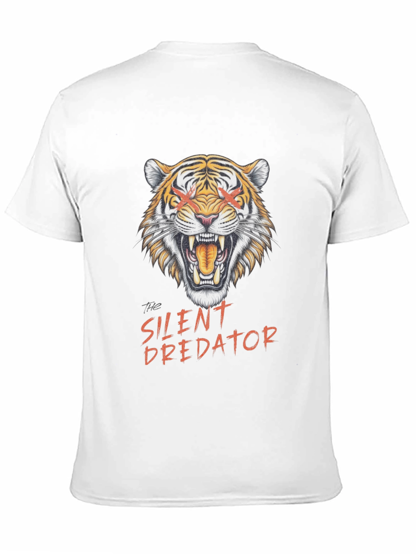 Silent Predator Graphic Tee - Tiger Design