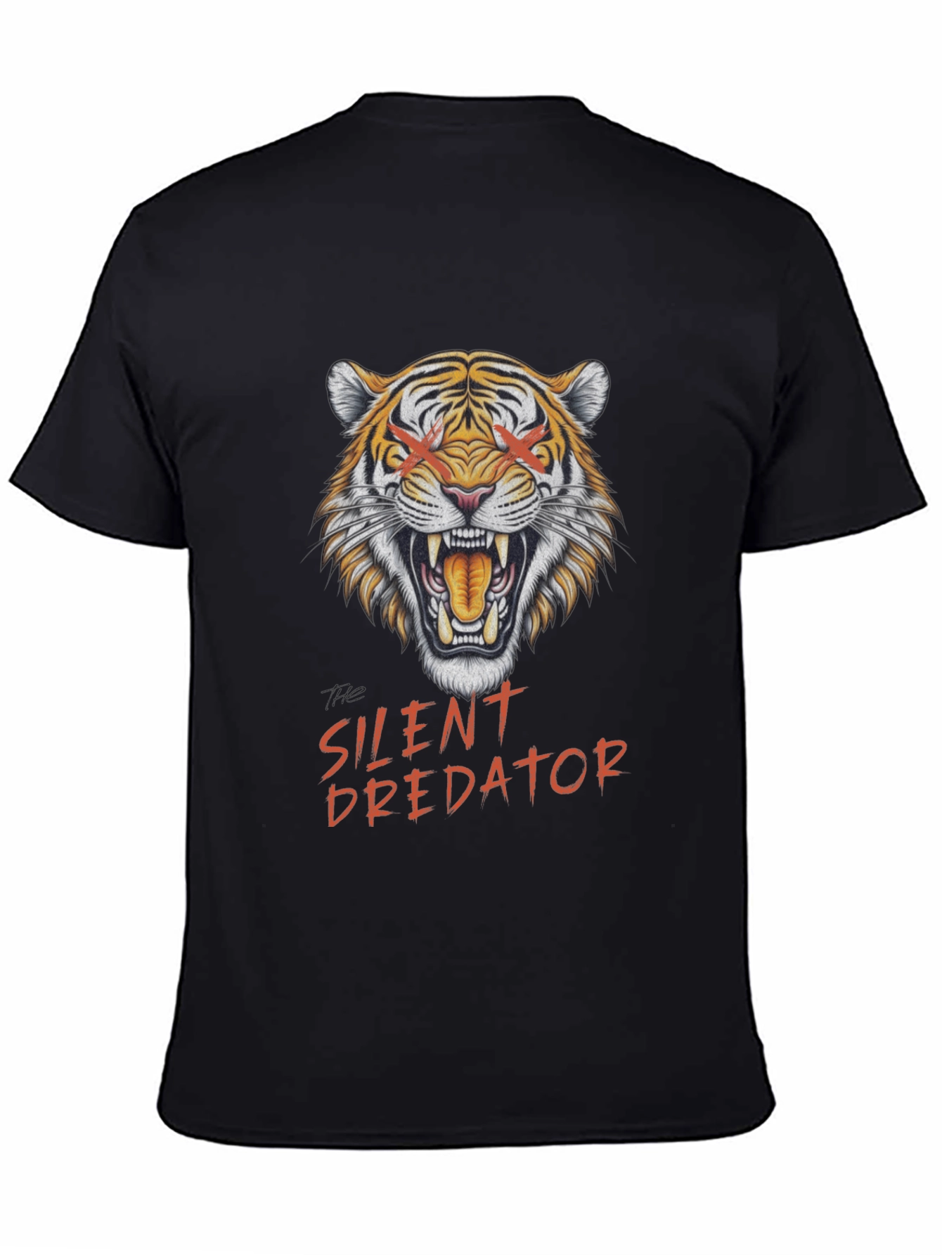 Silent Predator Graphic Tee - Tiger Design