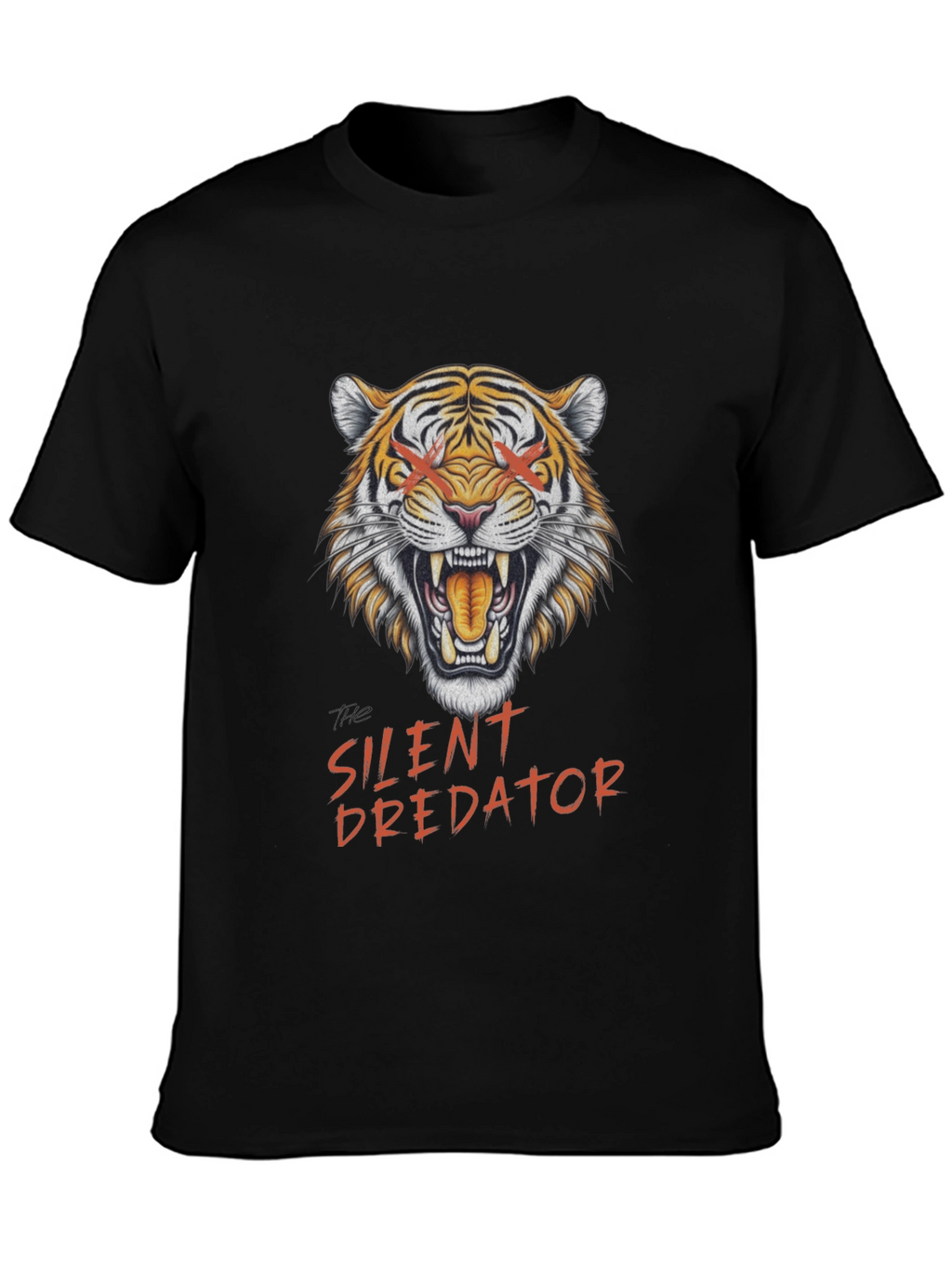 Silent Predator Graphic Tee - Tiger Design