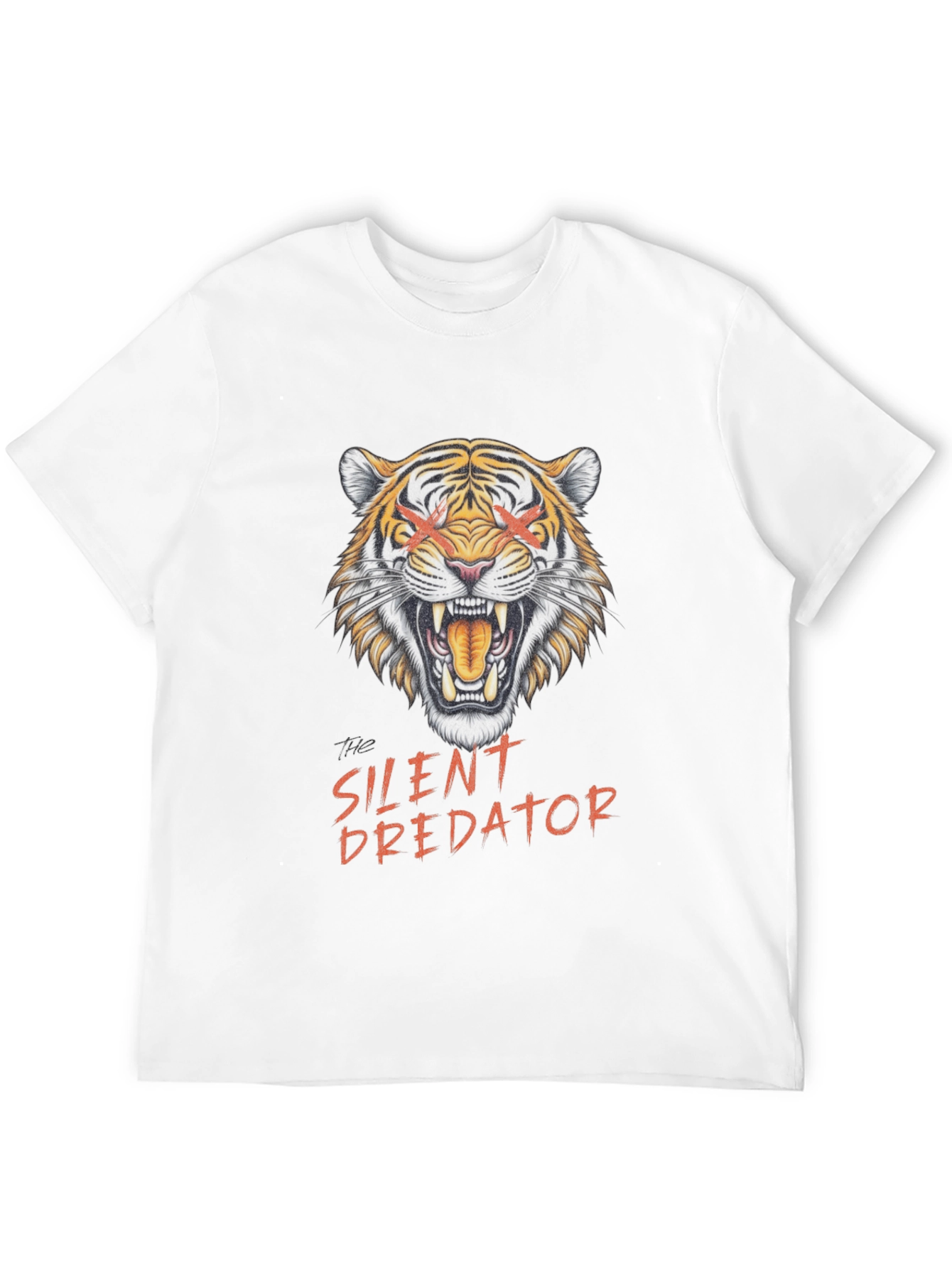 Silent Predator Graphic Tee - Tiger Design