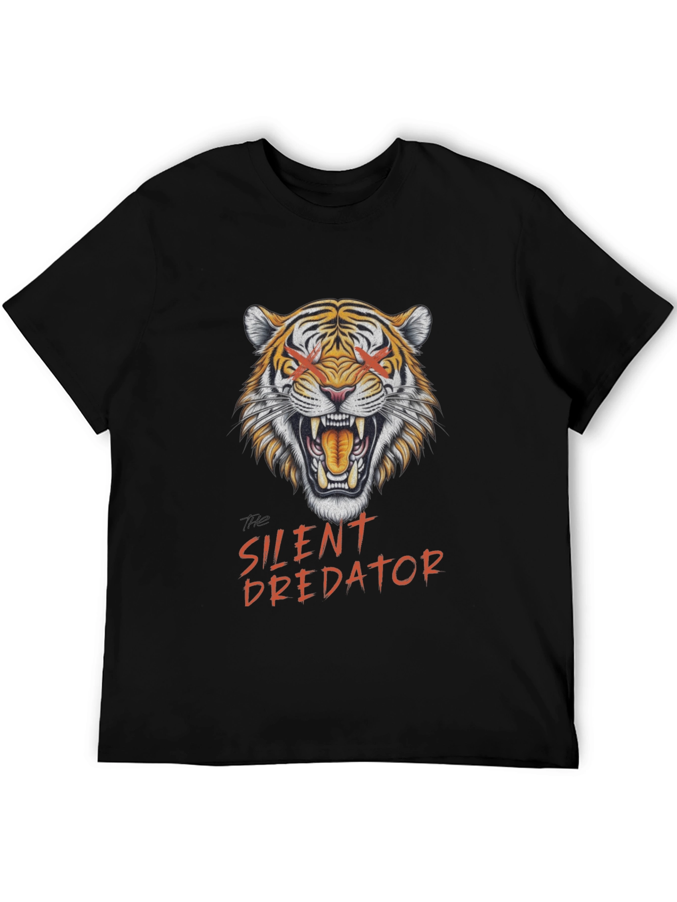 Silent Predator Graphic Tee - Tiger Design
