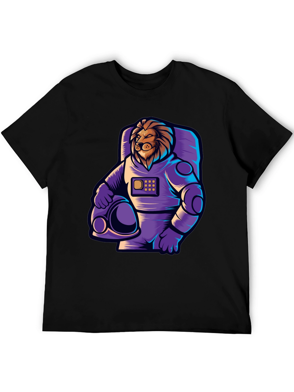Lion Astronaut Graphic T-Shirt - Space Adventure Style