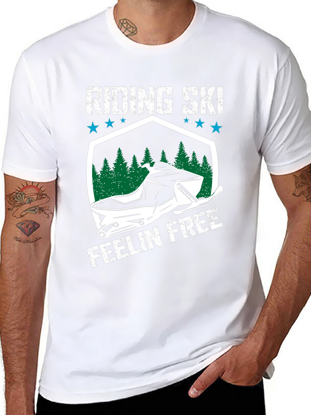 Riding Ski Feelin Free Graphic Tee - Adventure Apparel