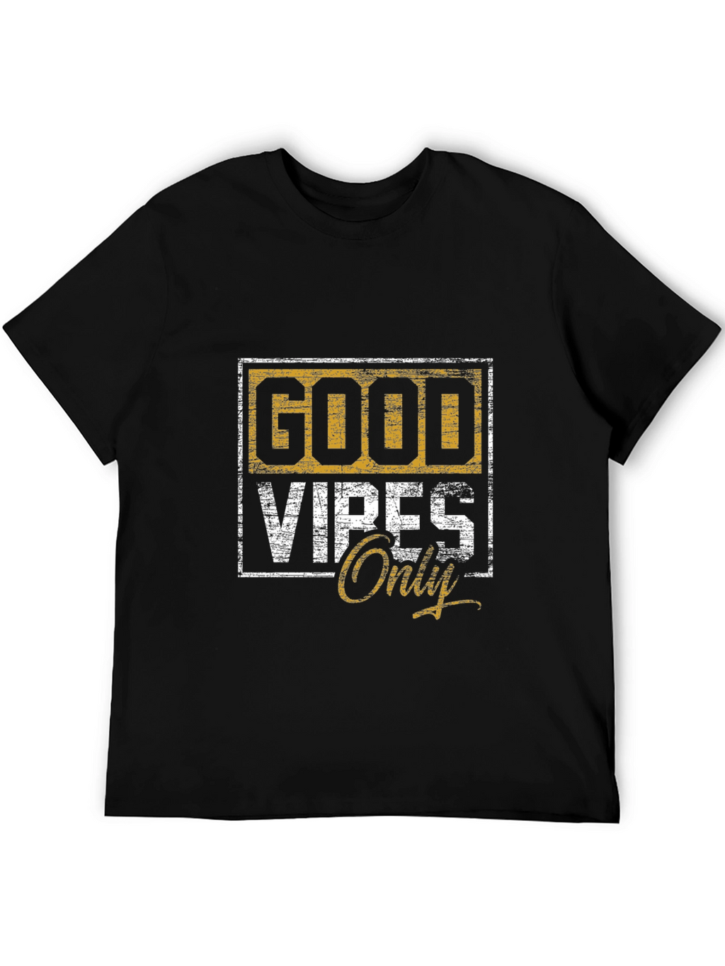 Good Vibes Only Graphic Tee - Black Cotton Shirt