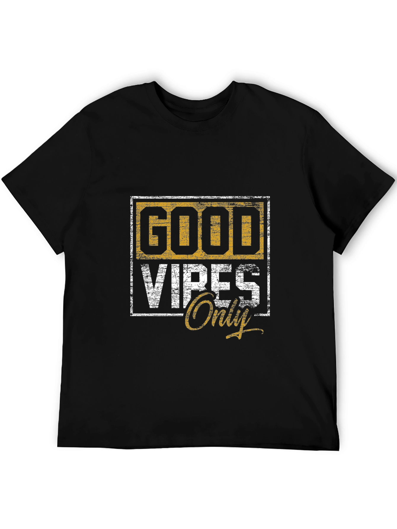 Good Vibes Only Graphic Tee - Black Cotton Shirt