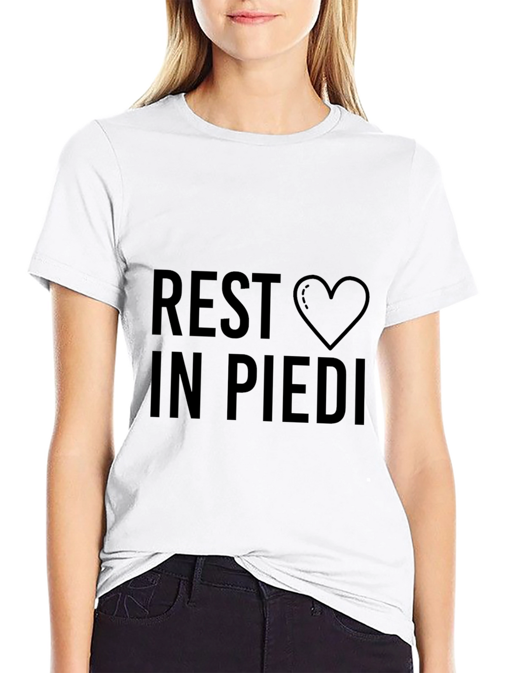 Rest in Piedi Heart Graphic T-Shirt