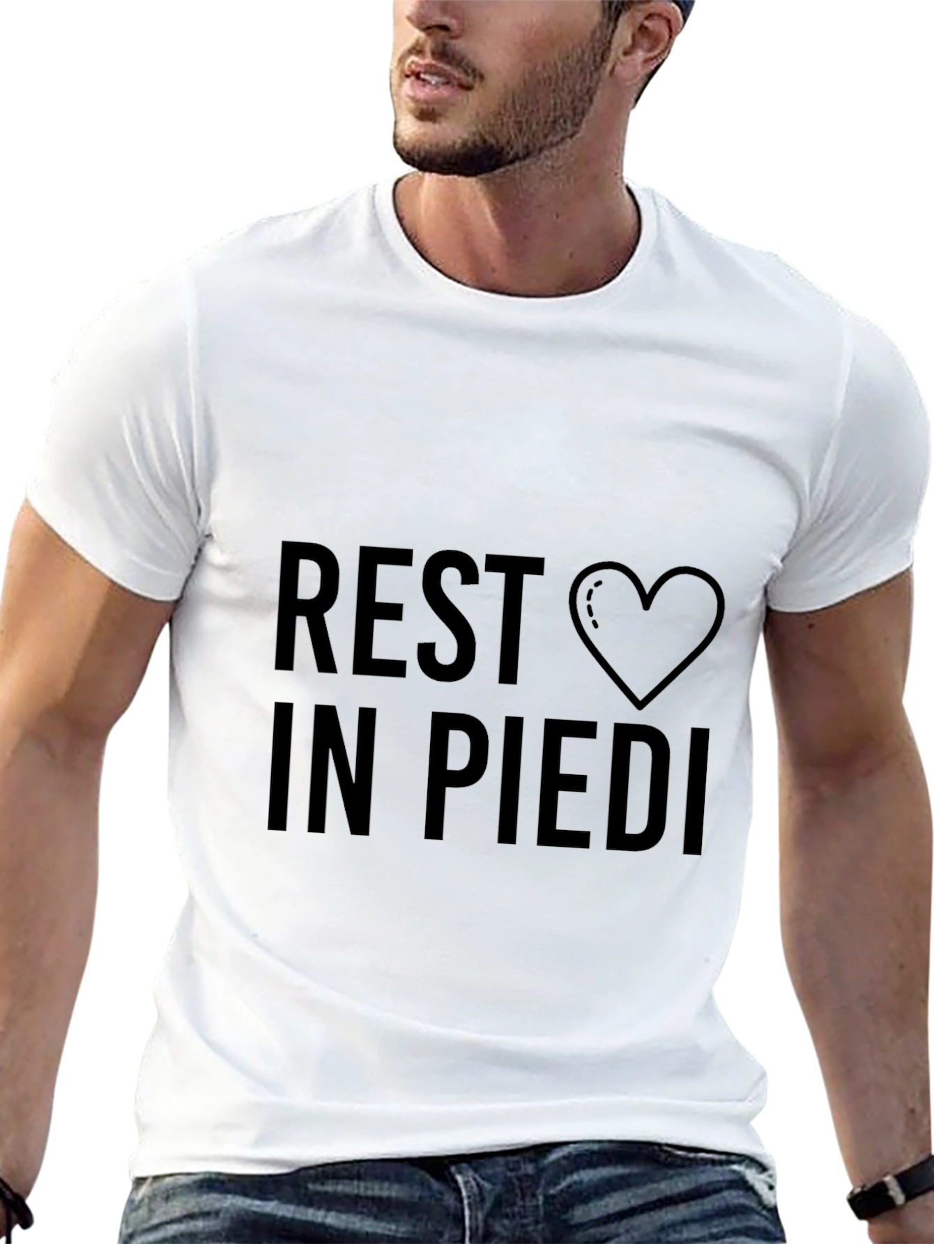 Rest in Piedi Heart Graphic T-Shirt