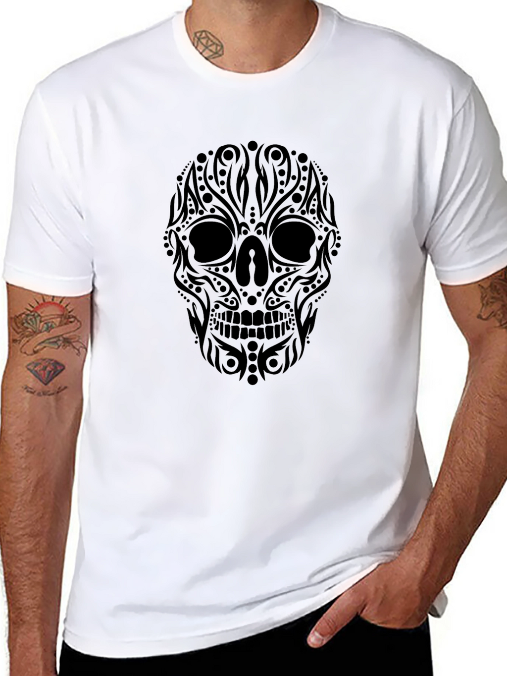 Black Skull Graphic T-Shirt - Stylish Menswear
