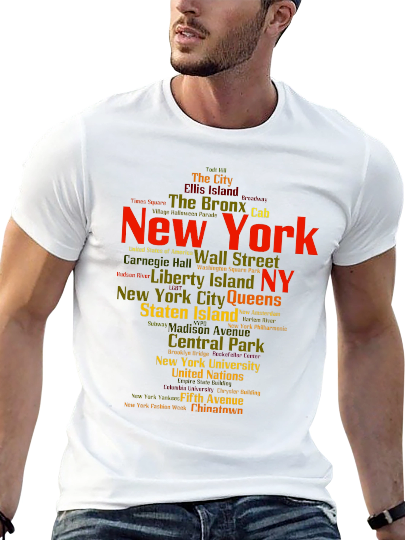 New York City Word Art Graphic Tee
