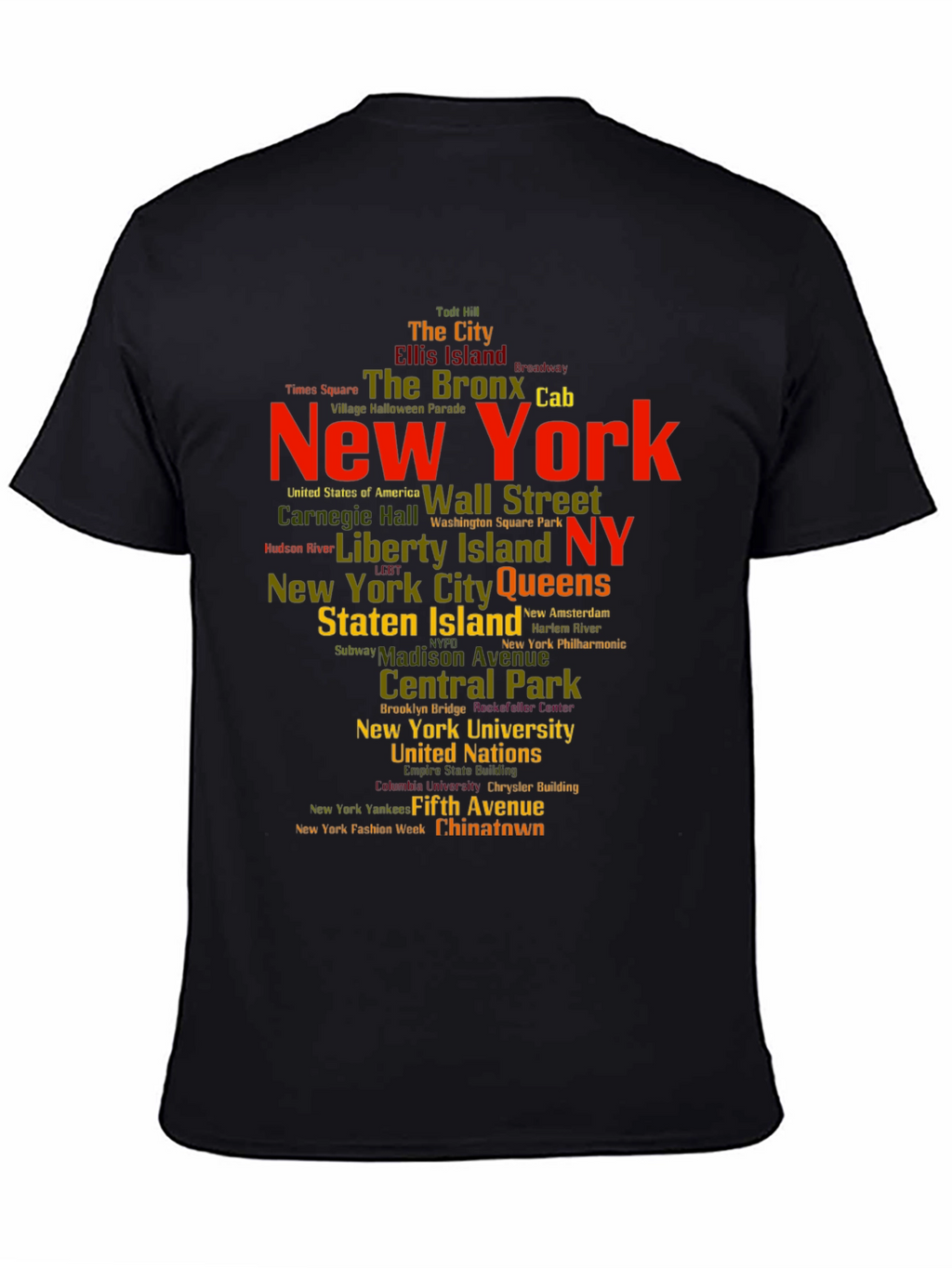 New York City Word Art Graphic Tee