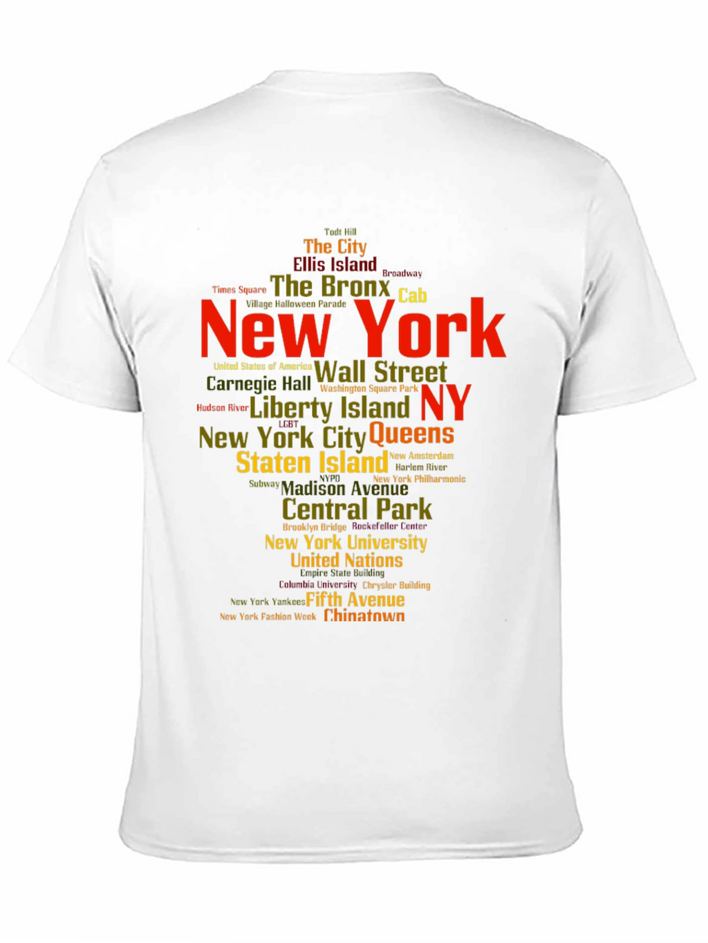 New York City Word Art Graphic Tee