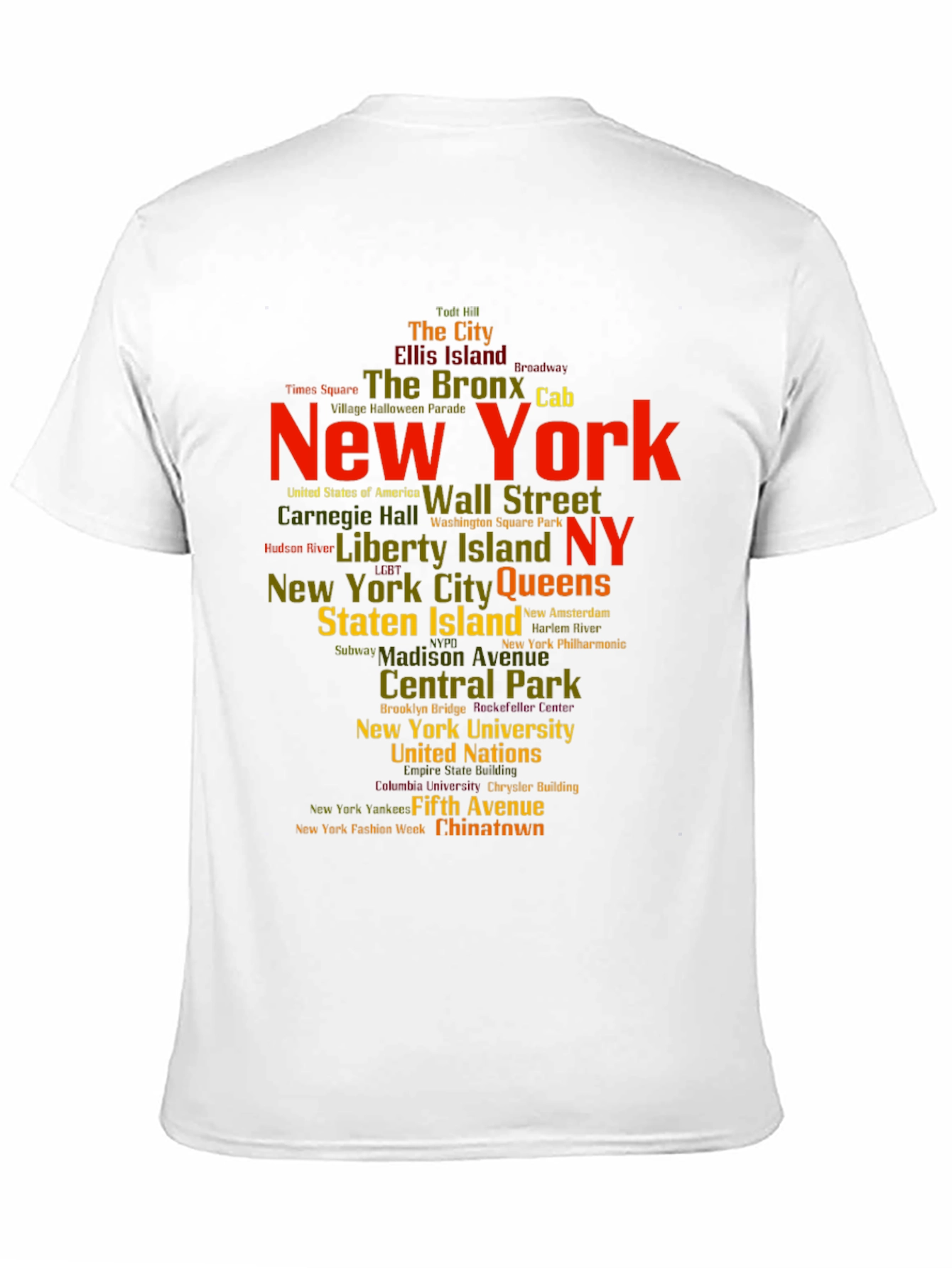 New York City Word Art Graphic Tee