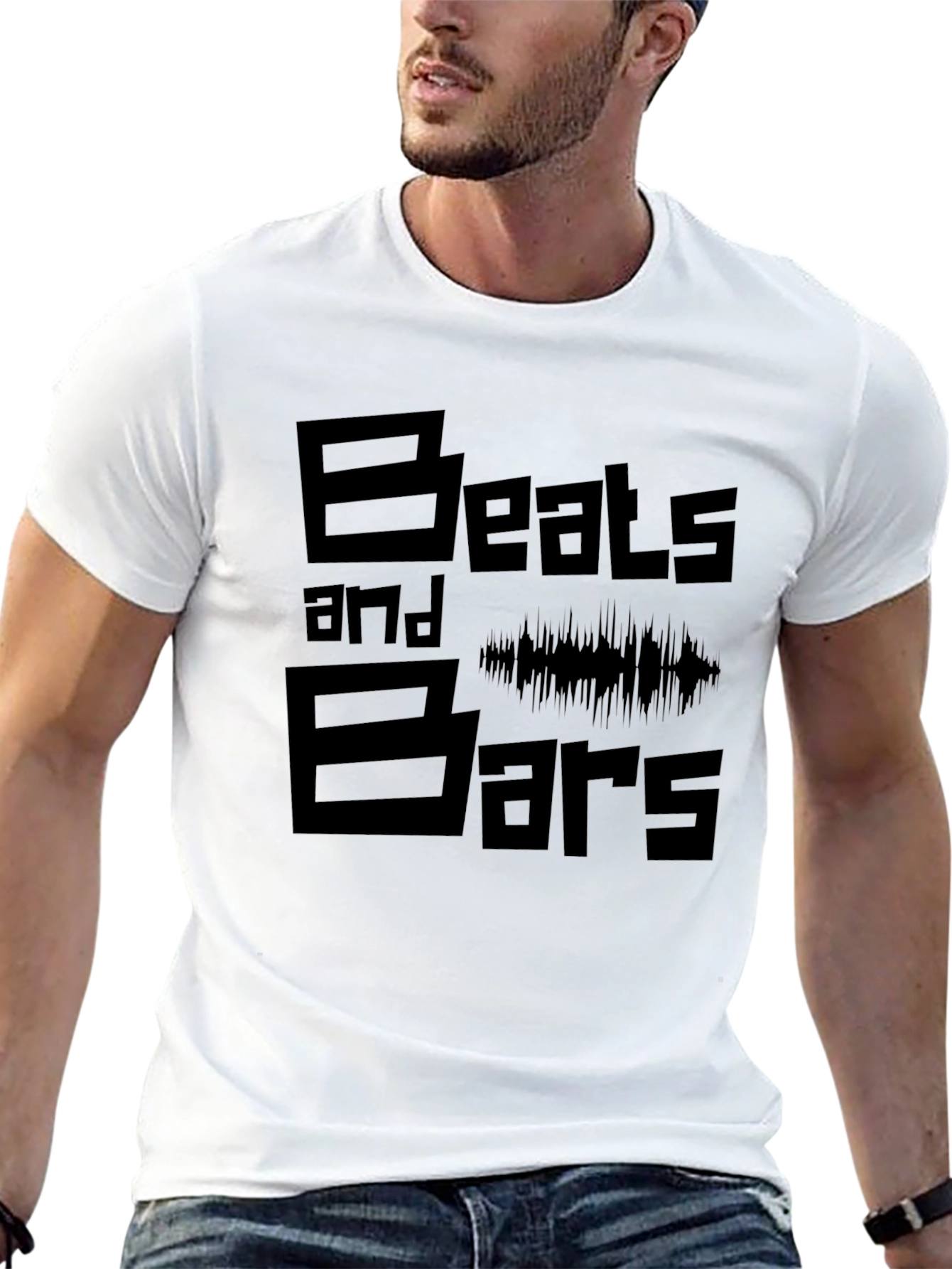 Beats and Bars Black Graphic Tee