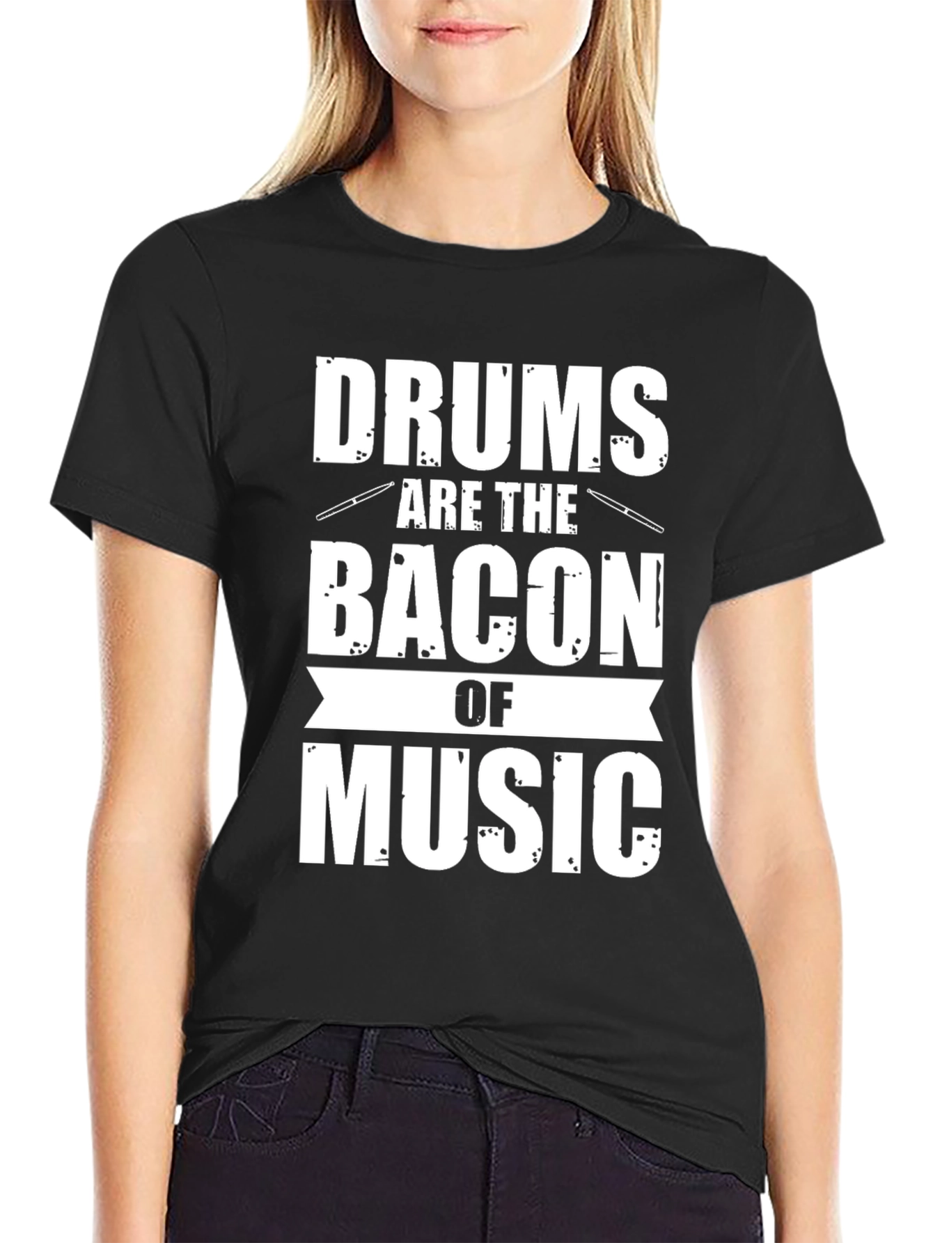 Drums Are The Bacon of Music Graphic Tee