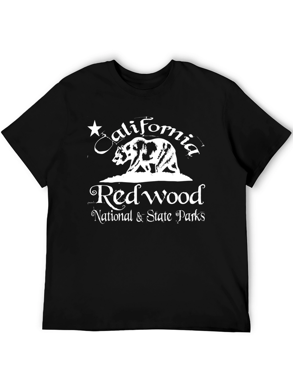 California Redwood National Parks Black T-Shirt