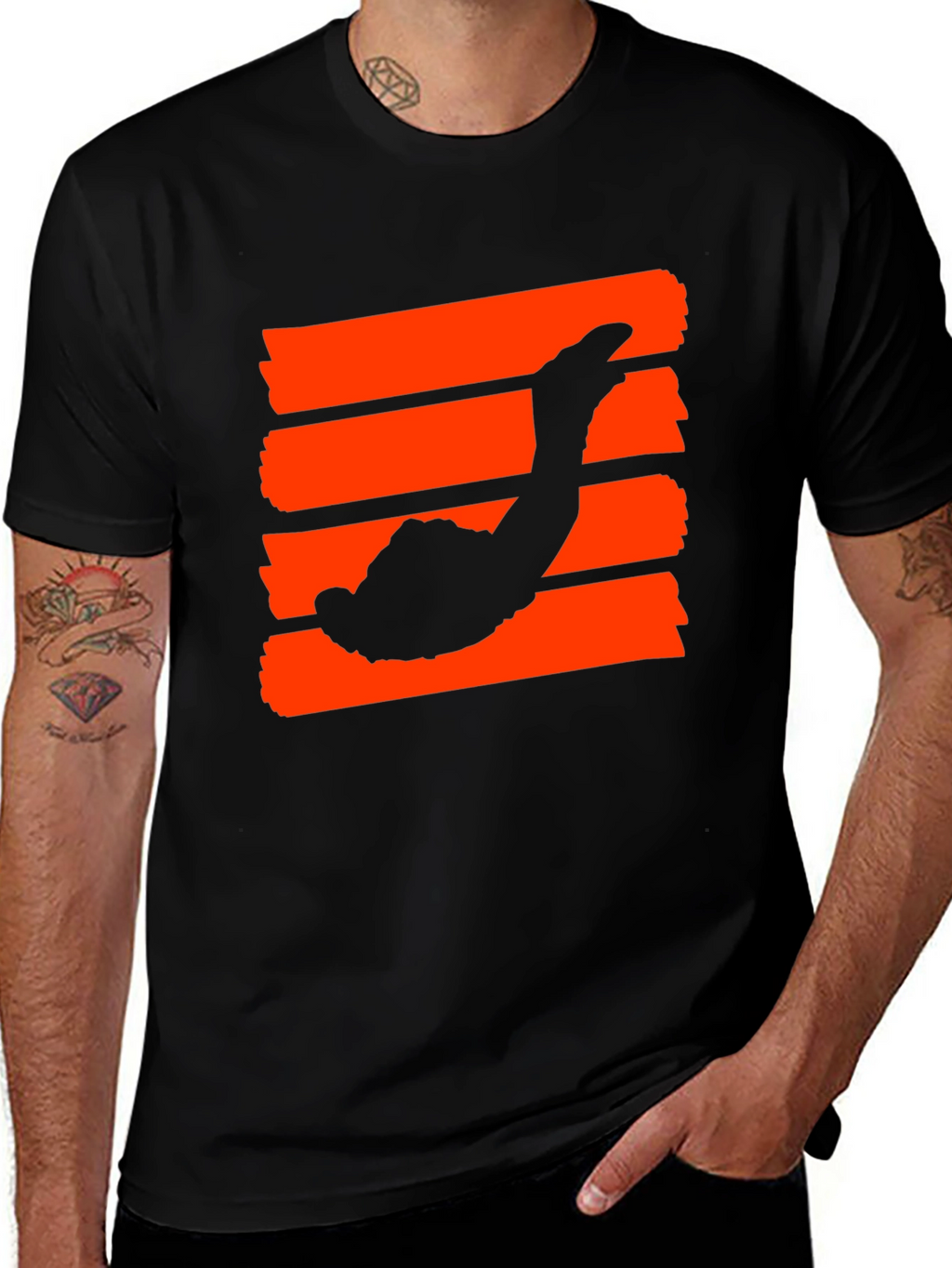 Skydiver Graphic Tee - Black