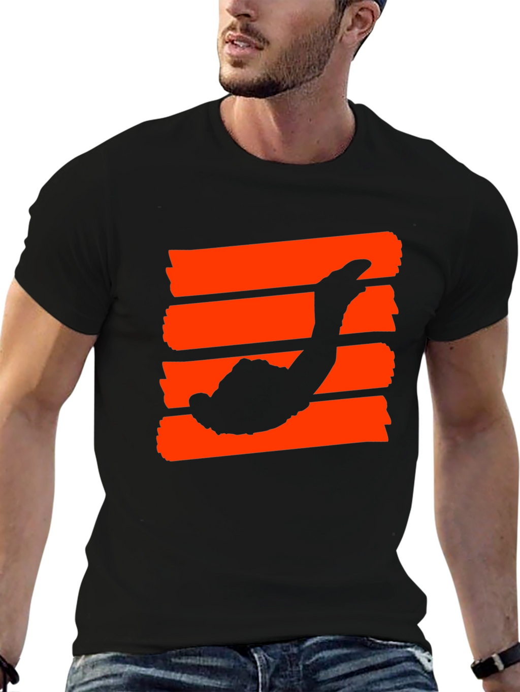 Skydiver Graphic Tee - Black