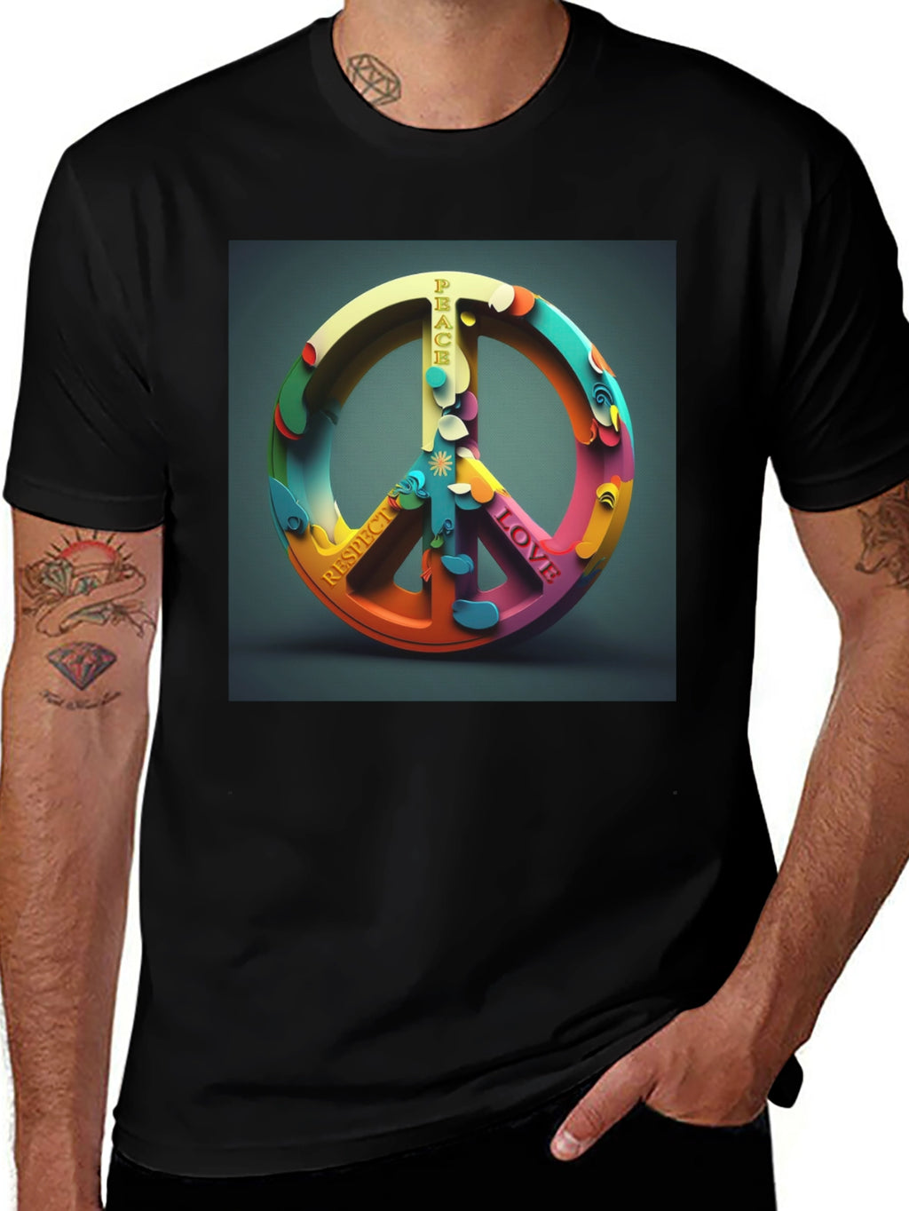 Peace Sign Graphic T-Shirt - Love & Respect