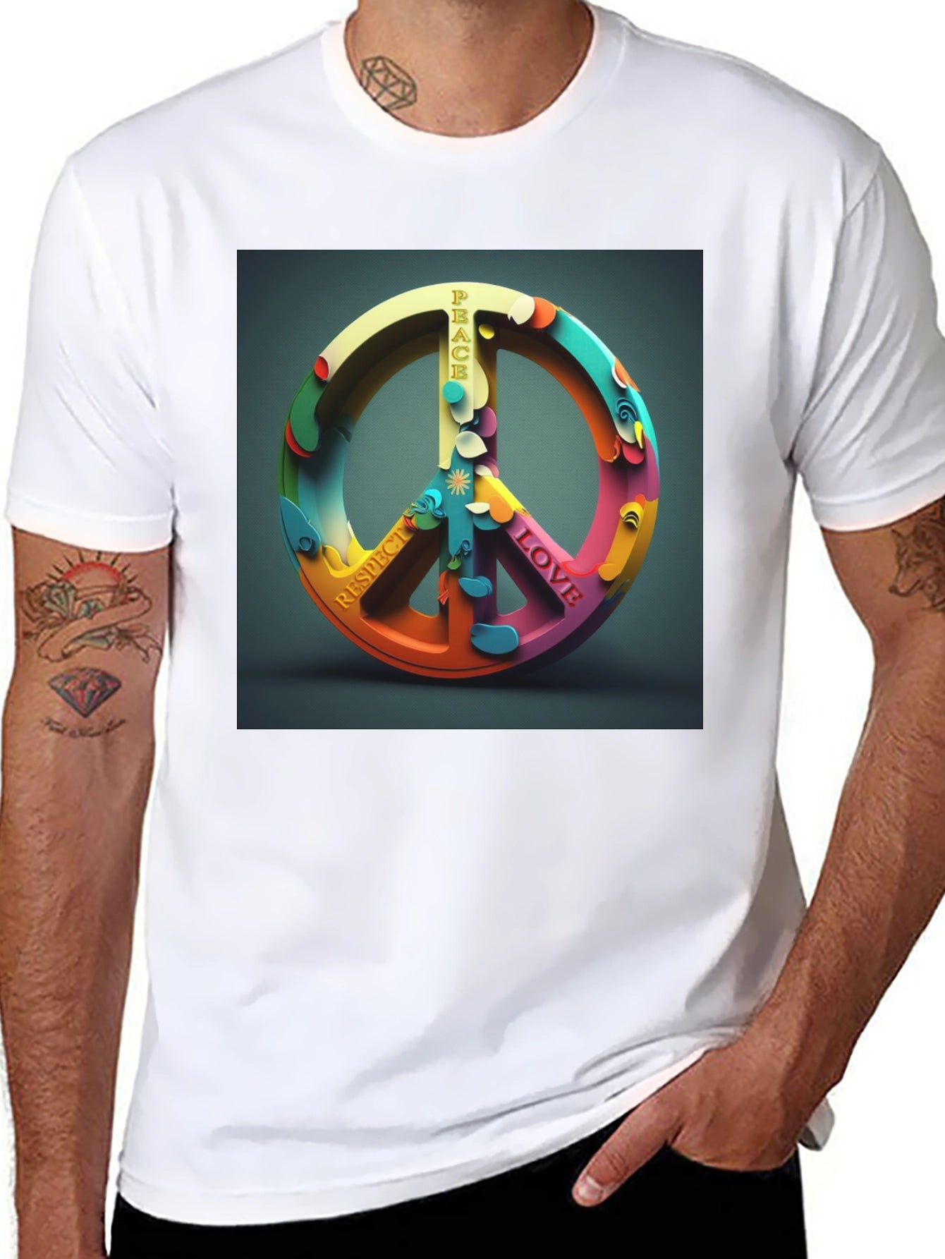 Peace Sign Graphic T-Shirt - Love & Respect