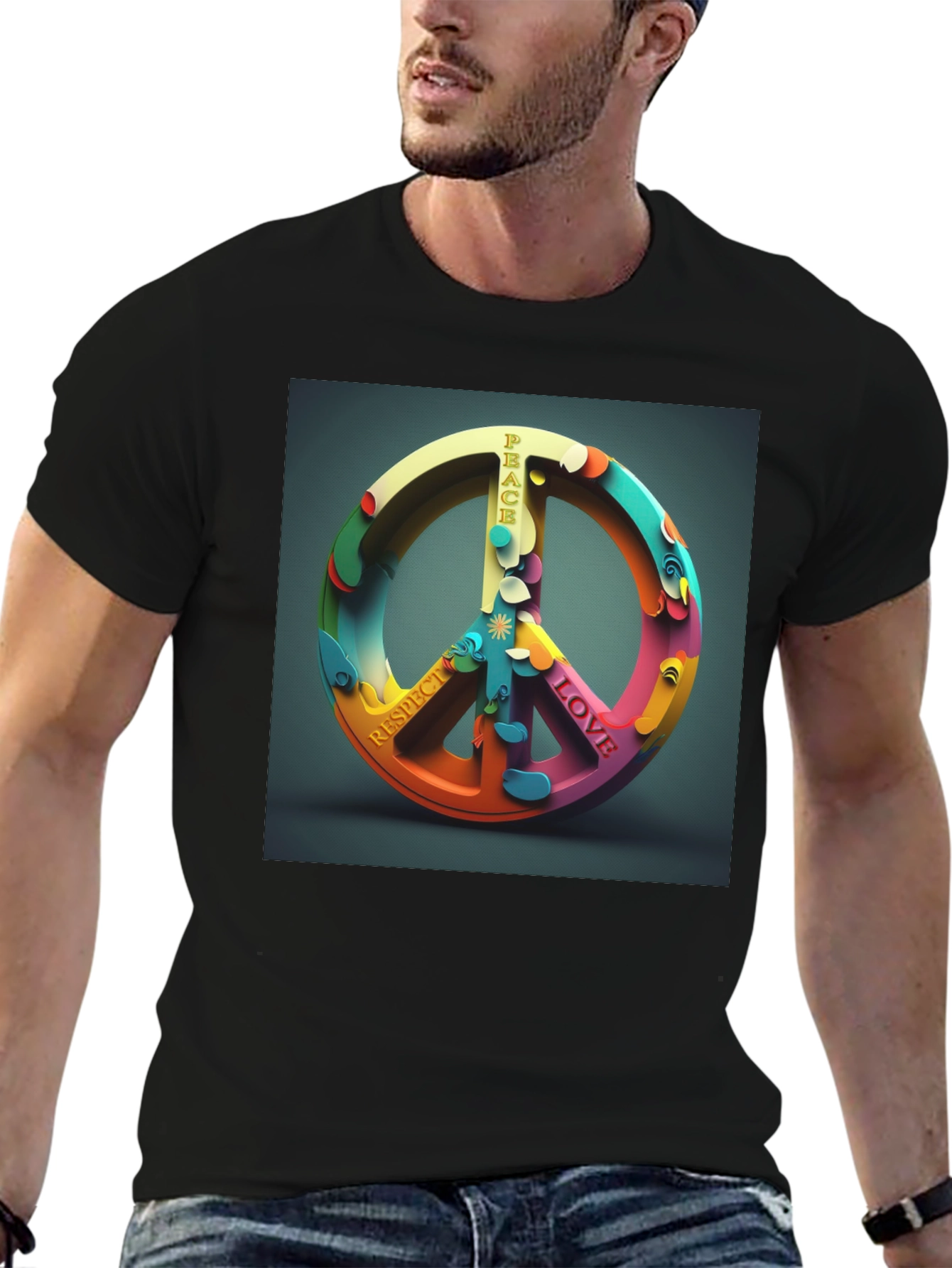 Peace Sign Graphic T-Shirt - Love & Respect