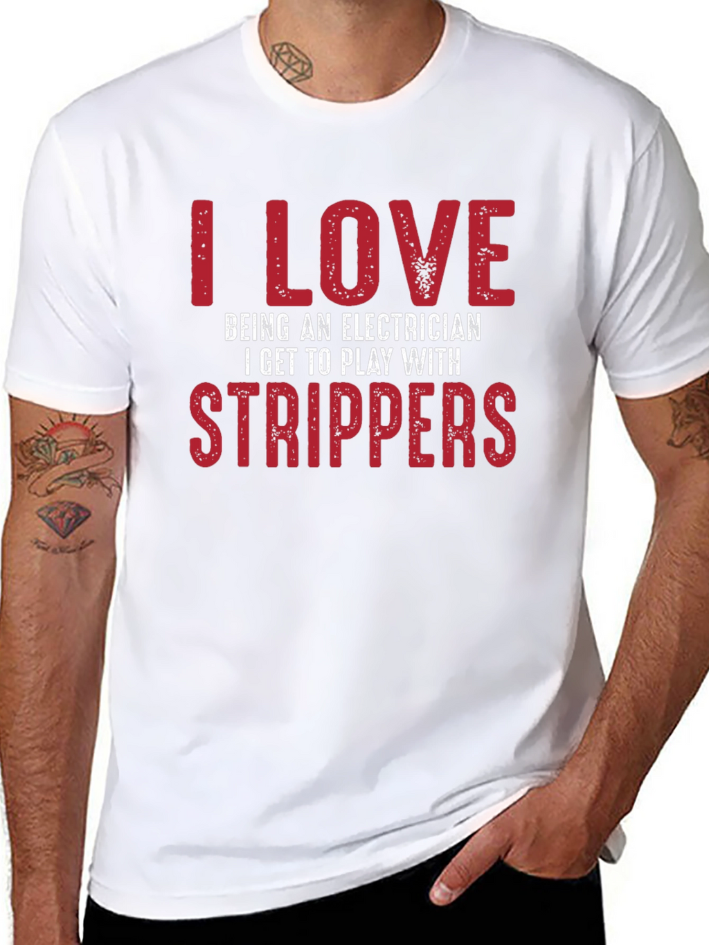 Electrician Strippers T-Shirt Funny Joke