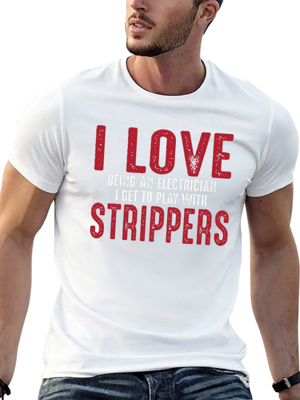 Electrician Strippers T-Shirt Funny Joke