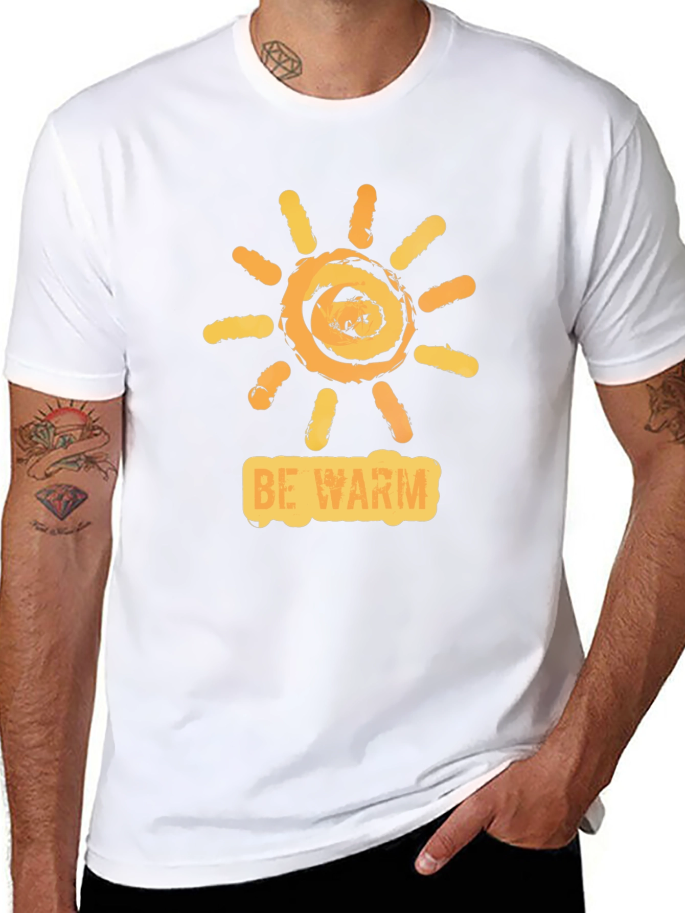Be Warm Sun Graphic Tee - Casual Comfort